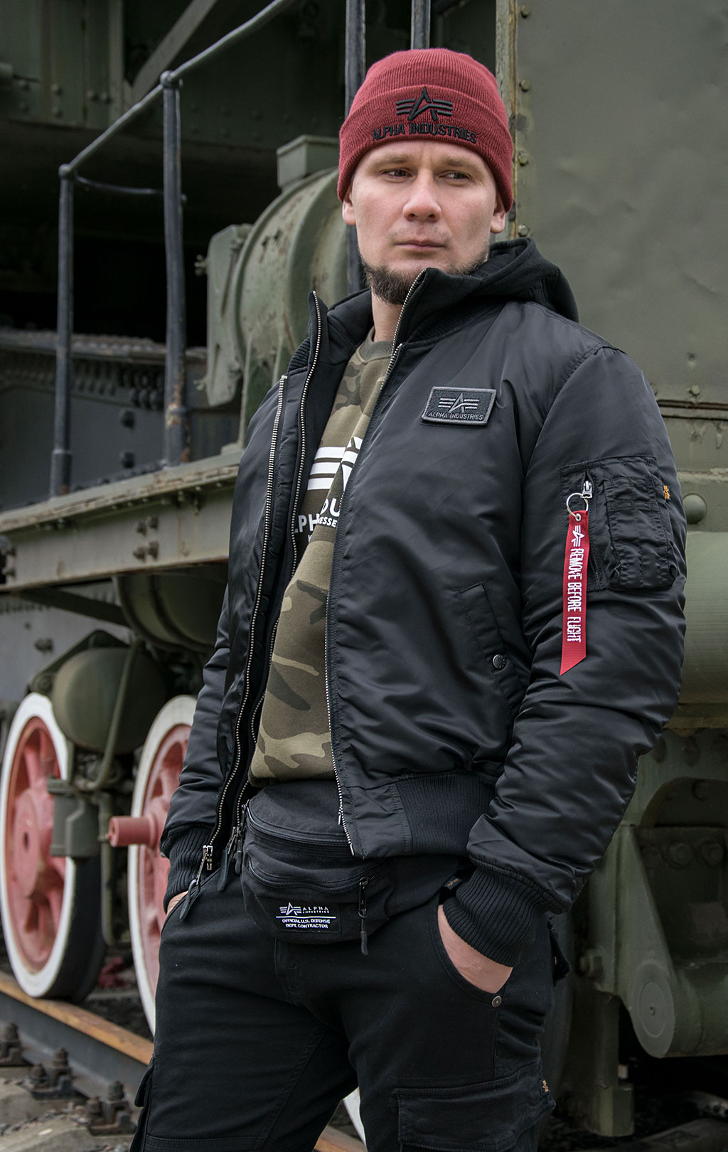 Куртка-бомбер лётная ALPHA INDUSTRIES D-Tec MA-1 black/black 