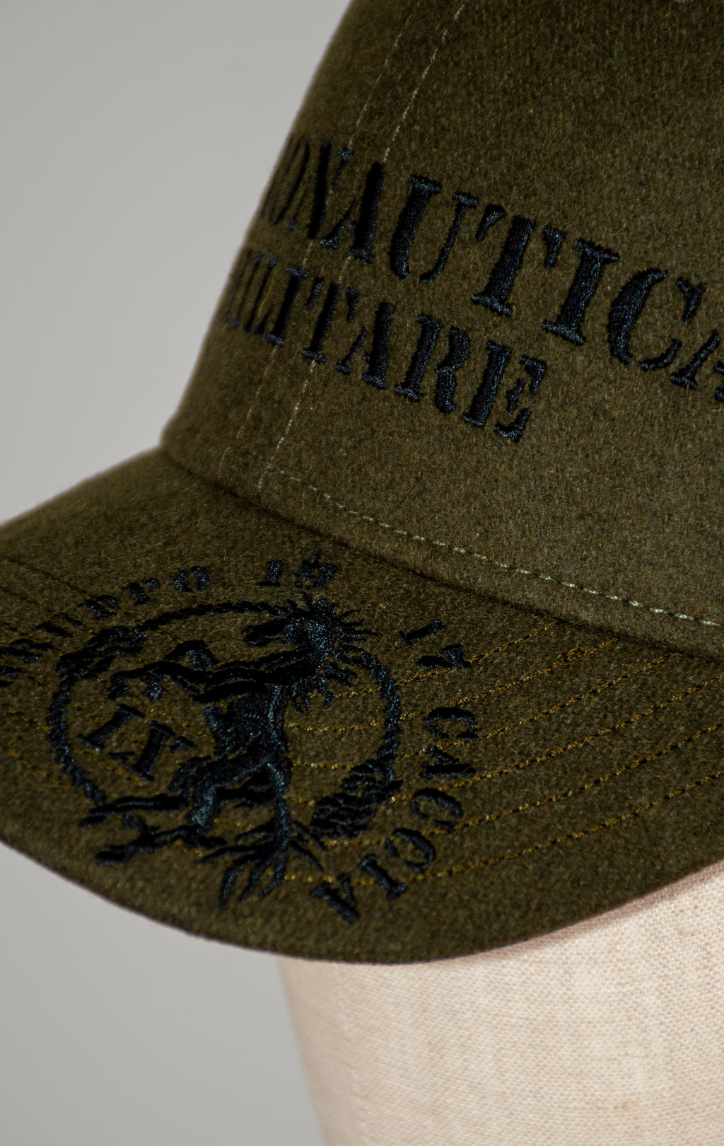 Бейсболка AERONAUTICA MILITARE шерсть FW 25/26/CN dark olive (HA 1226) 
