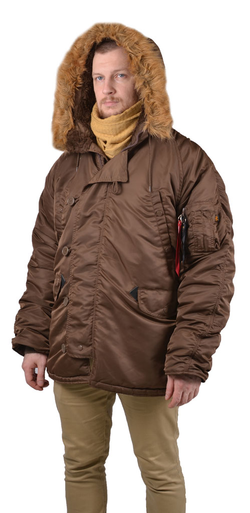 Аляска ALPHA INDUSTRIES CLASSIC N-3B brown 