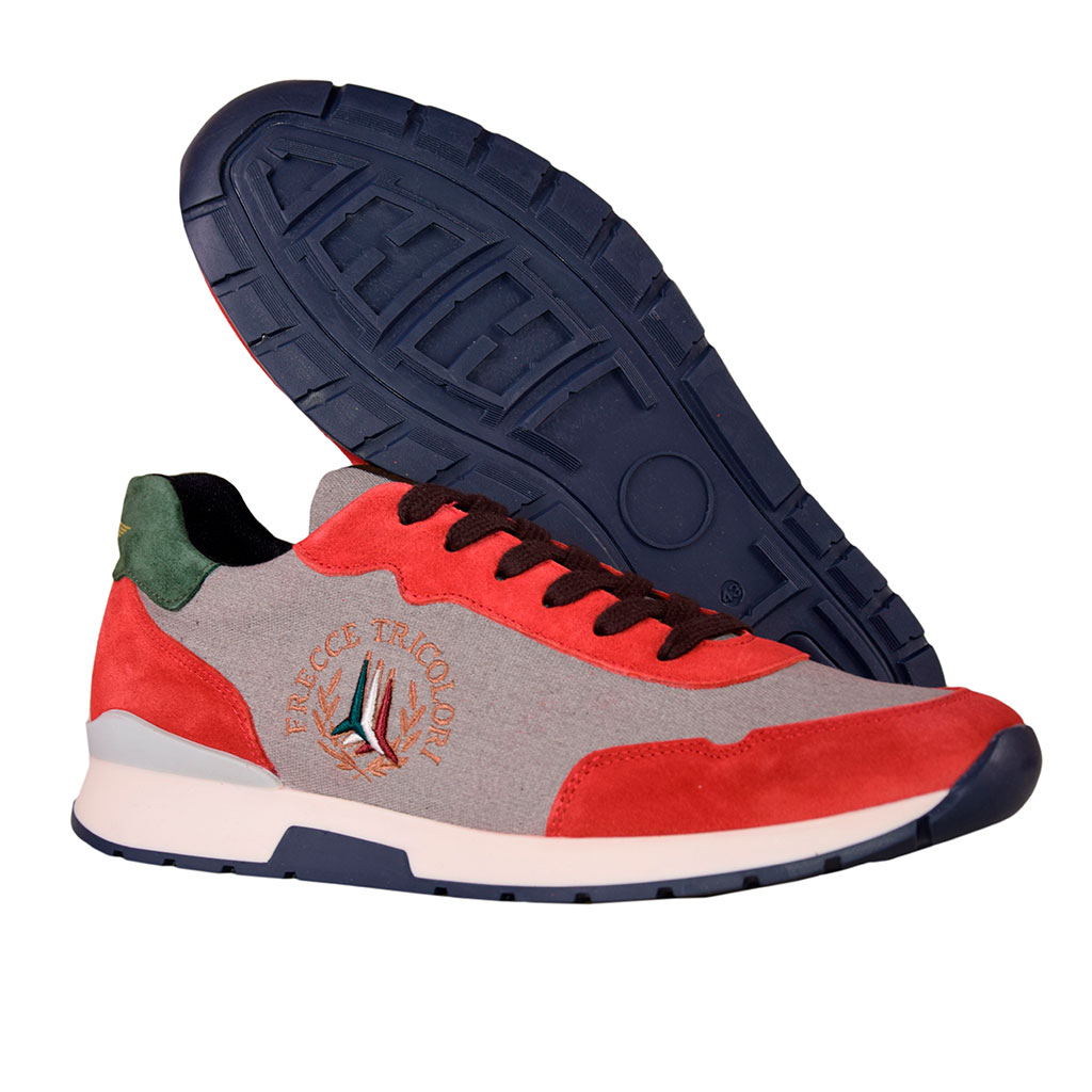 Кроссовки AERONAUTICA MILITARE SS19 taupe/rosso scuro/olive (SC 154) 