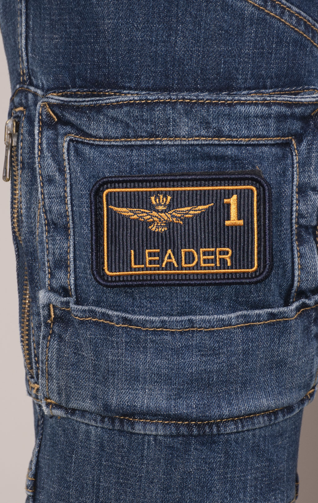 Джинсы-карго AERONAUTICA MILITARE ANTI-G плотные FW 24/25/AL medium blue wash (PA 939) 