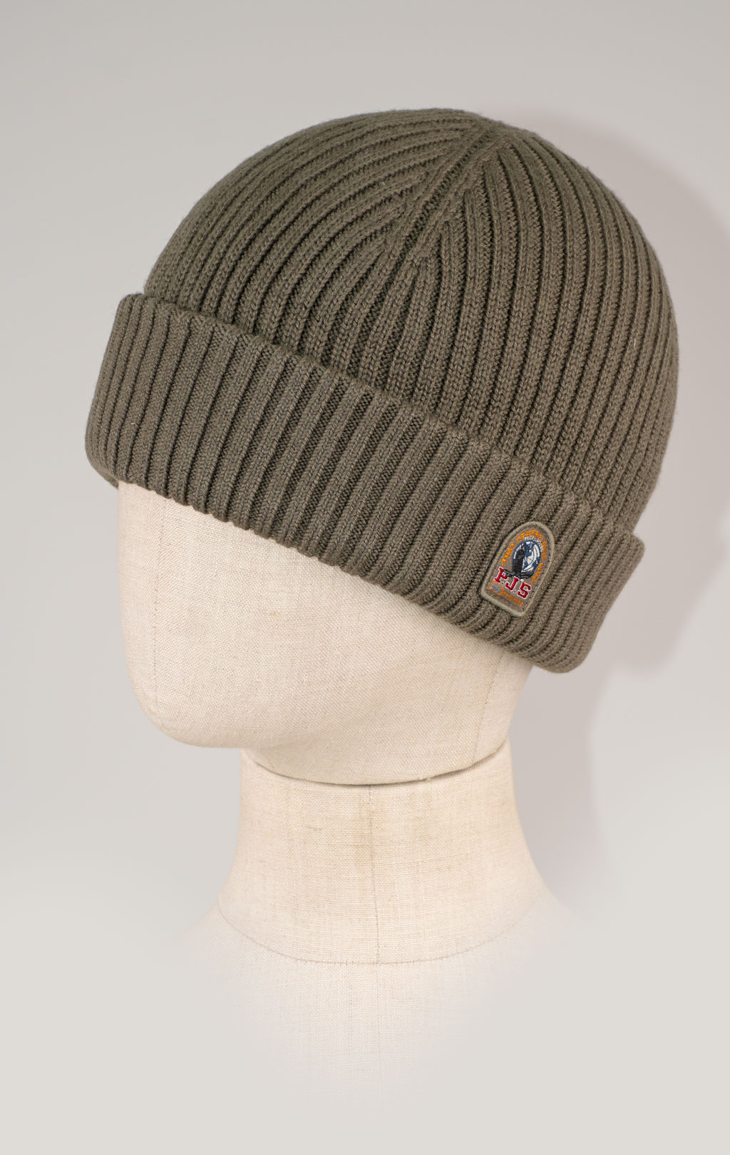 Шапка вязаная PARAJUMPERS RIB HAT FW 25/26 olive grey 