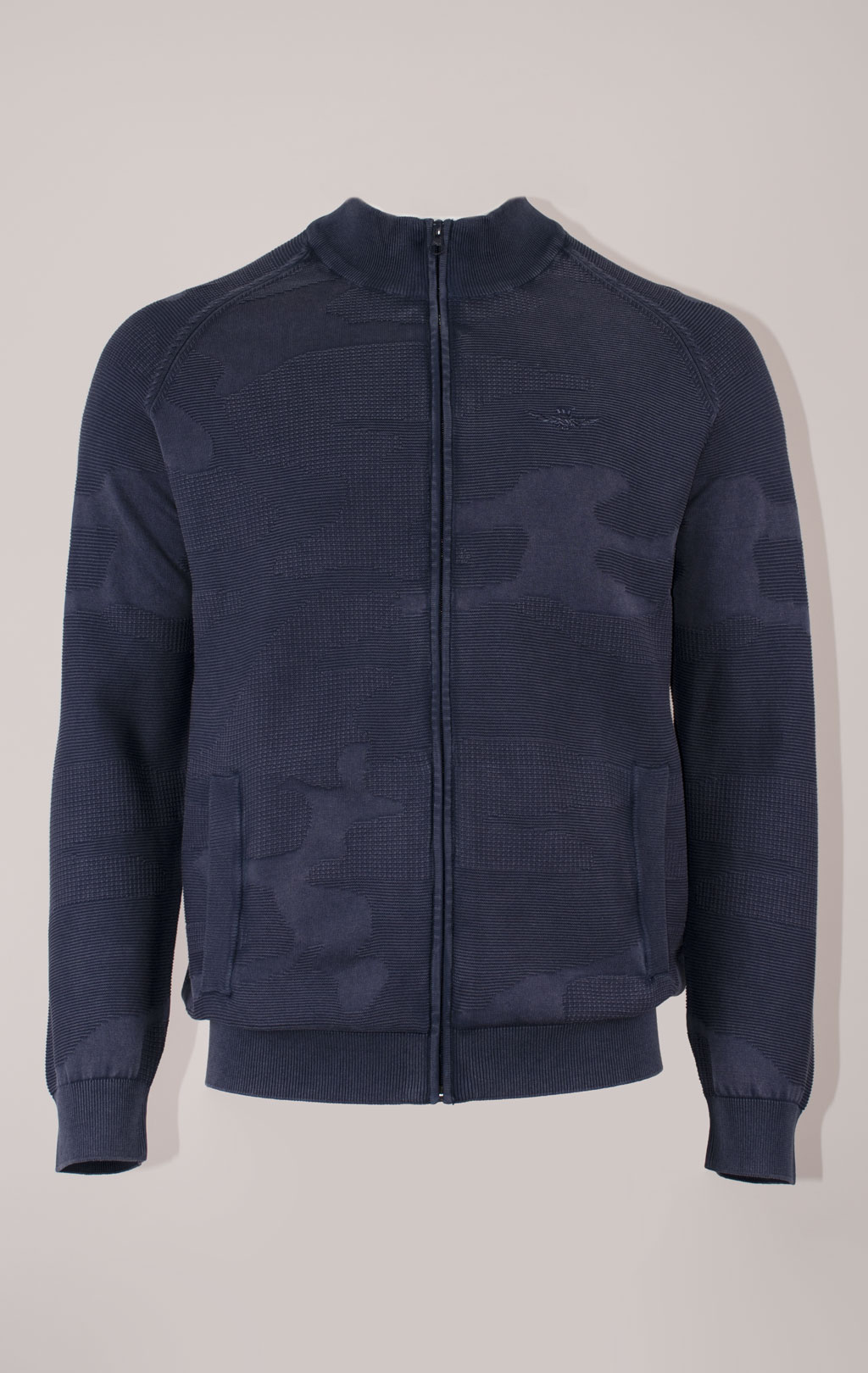Свитер на молнии AERONAUTICA MILITARE SS 24 m/IN blue navy (MA 1501) 