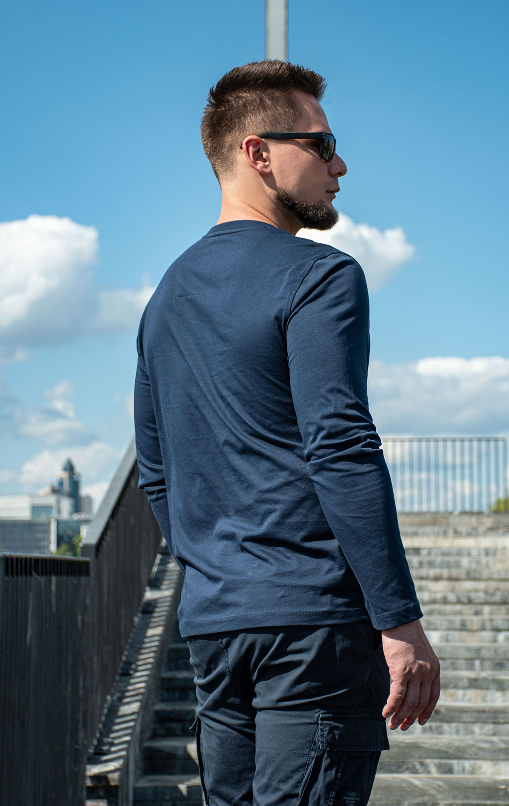 Лонгслив AERONAUTICA MILITARE FW 25/26/TR blue navy (TS 2390) 