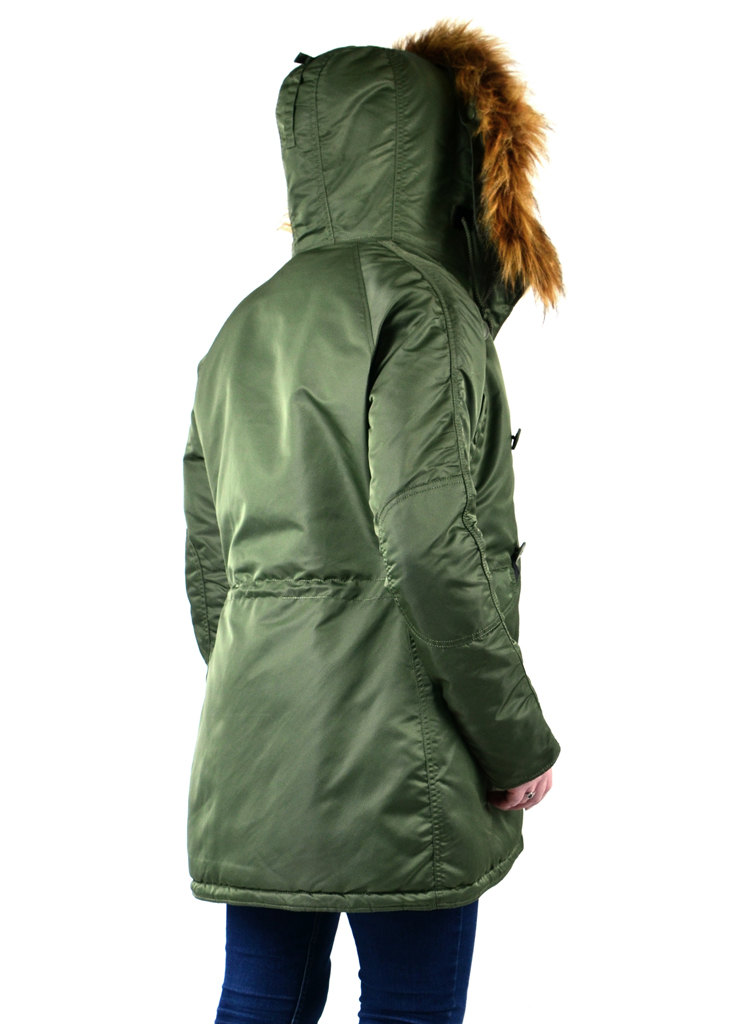 Женская аляска ALPHA INDUSTRIES VF 59 N-3B sage green 