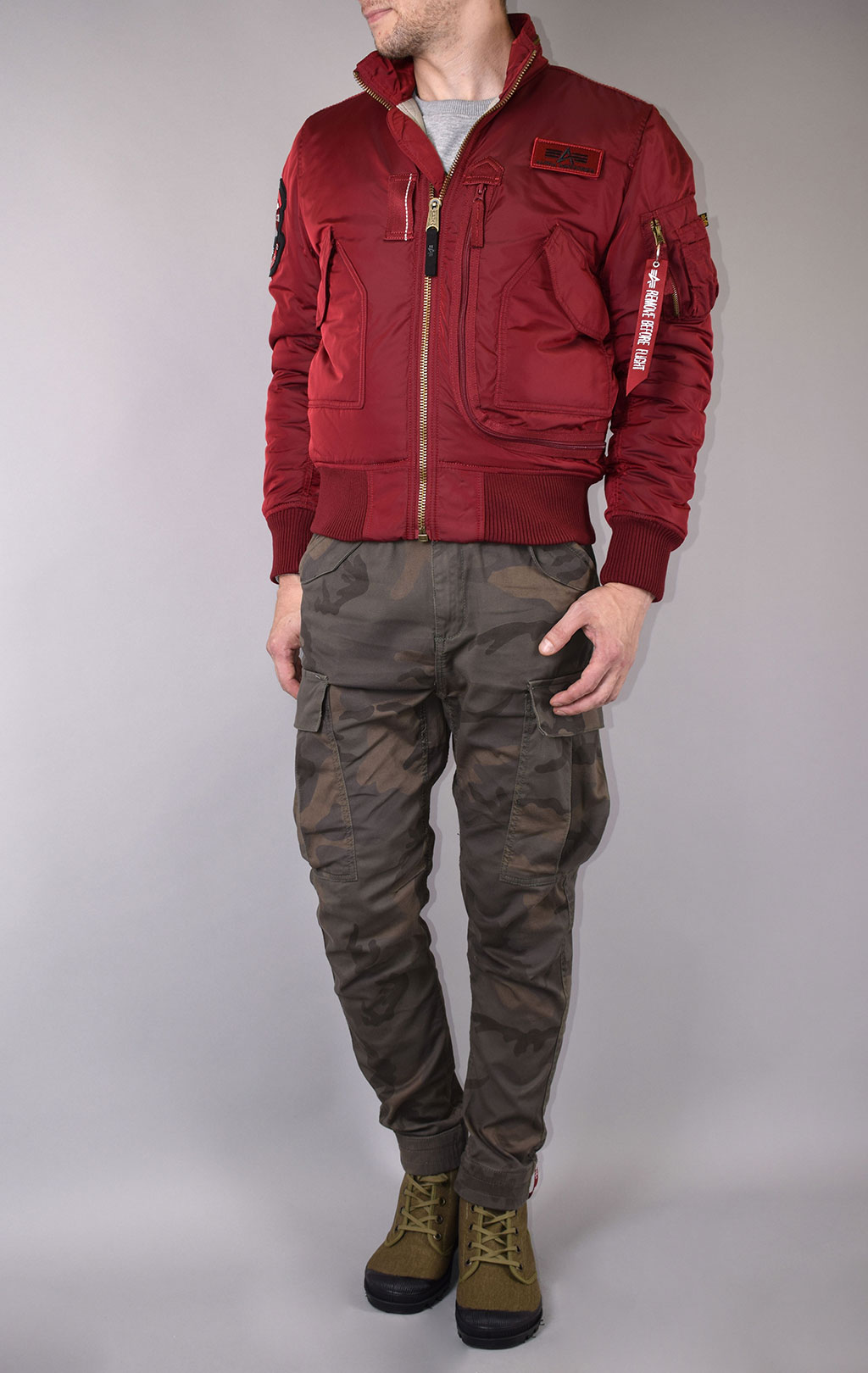 Куртка ALPHA INDUSTRIES ENGINE red commander 