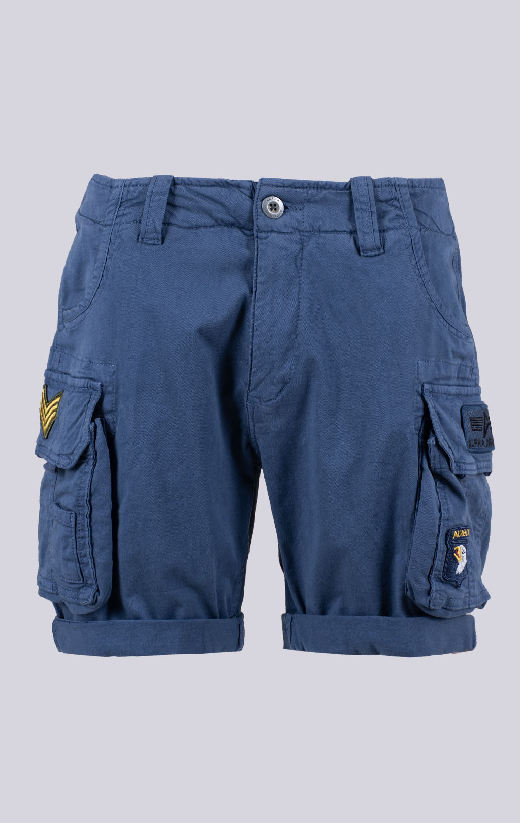 Шорты карго ALPHA INDUSTRIES CREW SHORT PATCH new navy 