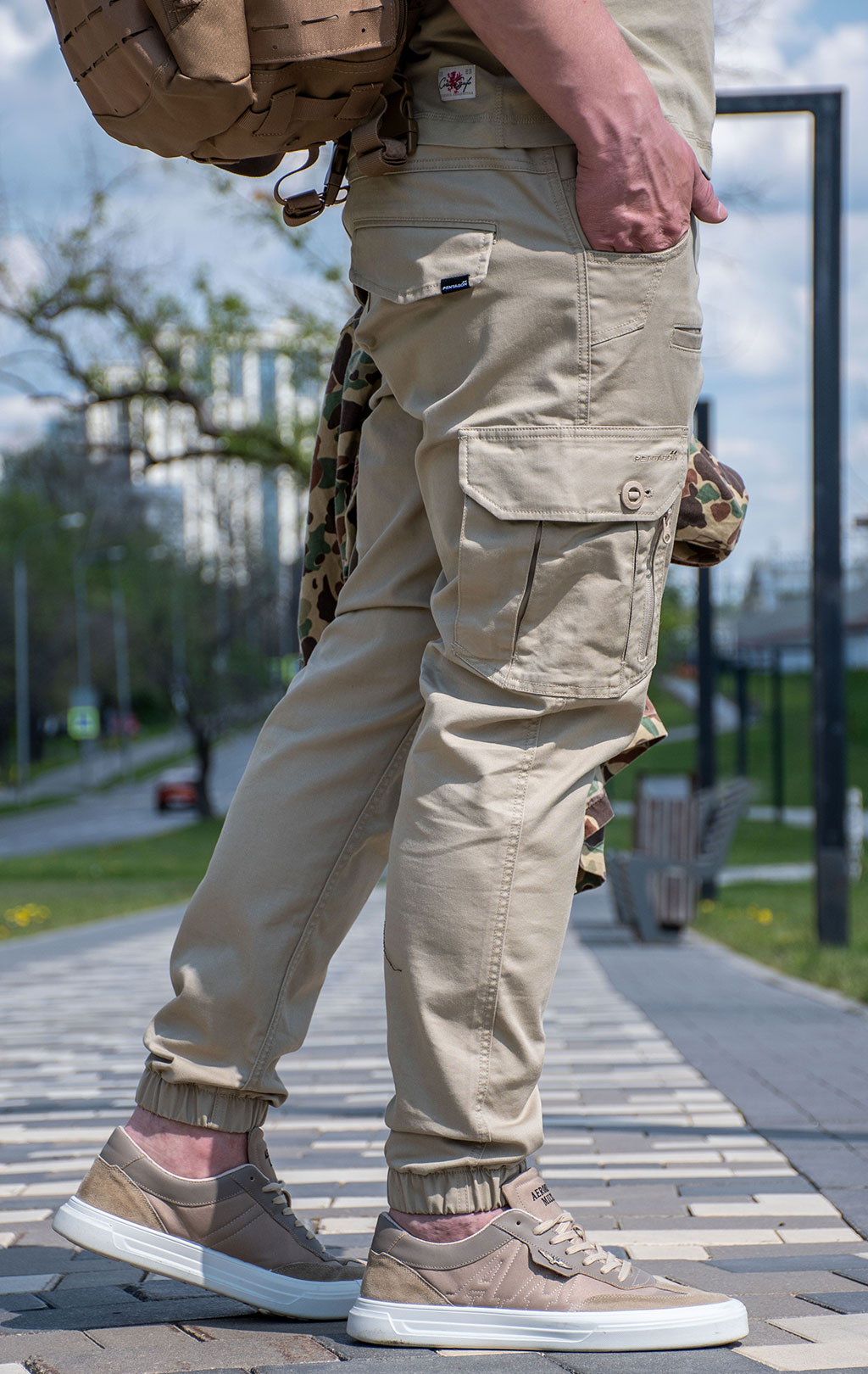 Брюки тактические Pentagon INVICTUS big size хлопок65%/полиэстер35% Twill khaki 05058 