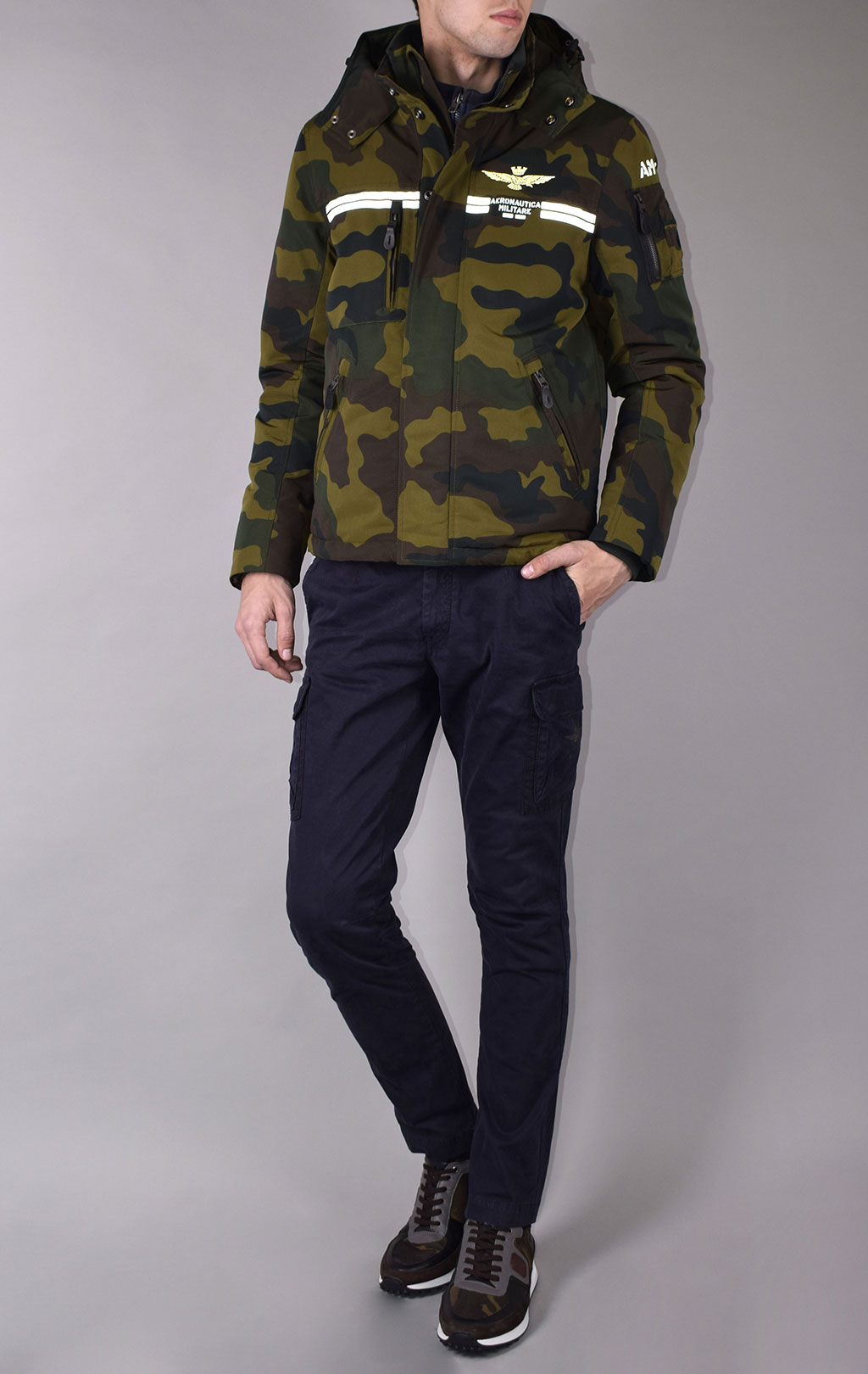 Куртка AERONAUTICA MILITARE FW 19/20 camouflage verde (AB 1798) 