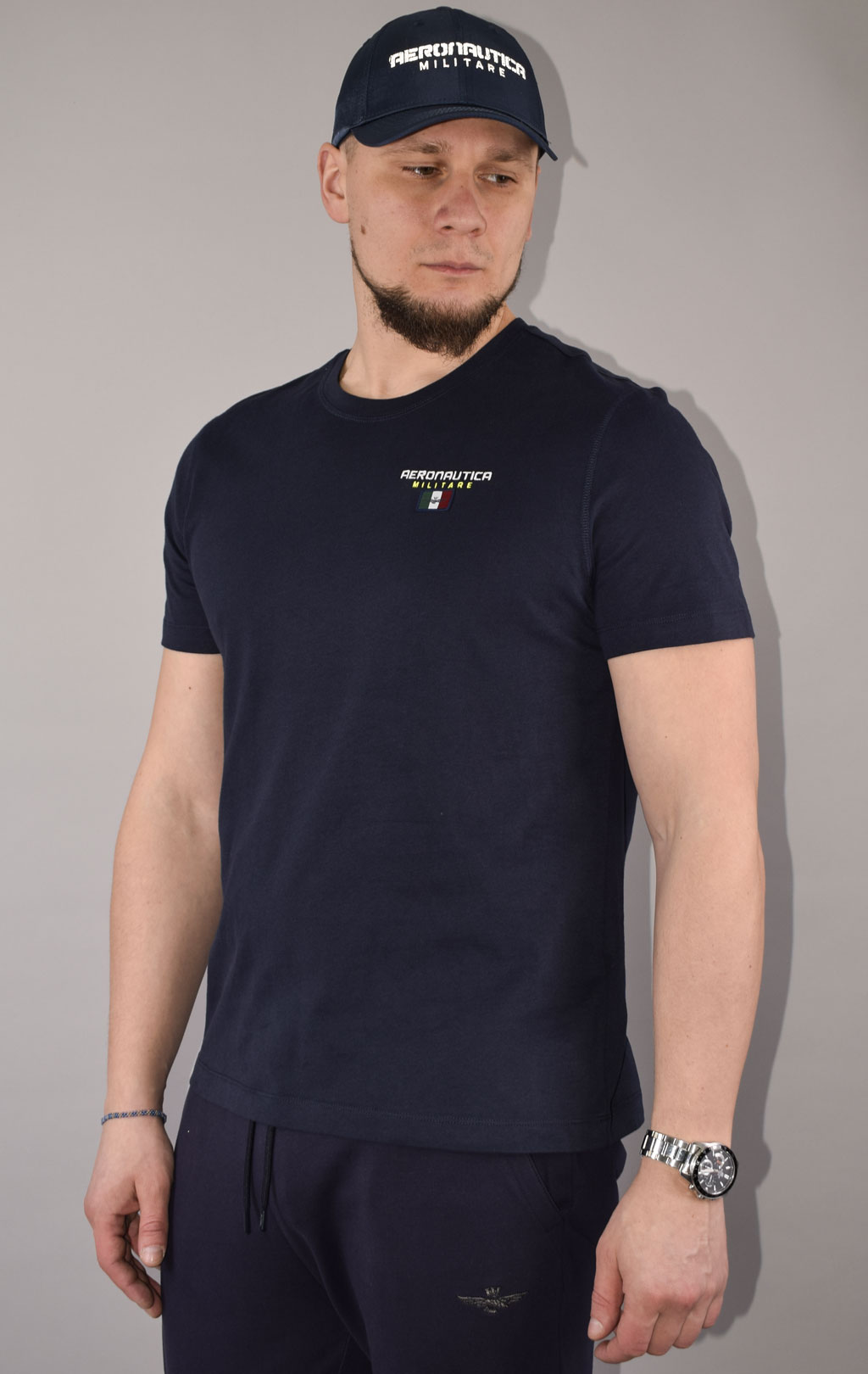 Футболка AERONAUTICA MILITARE big size SS 23/TR blue navy (TS 2068) 