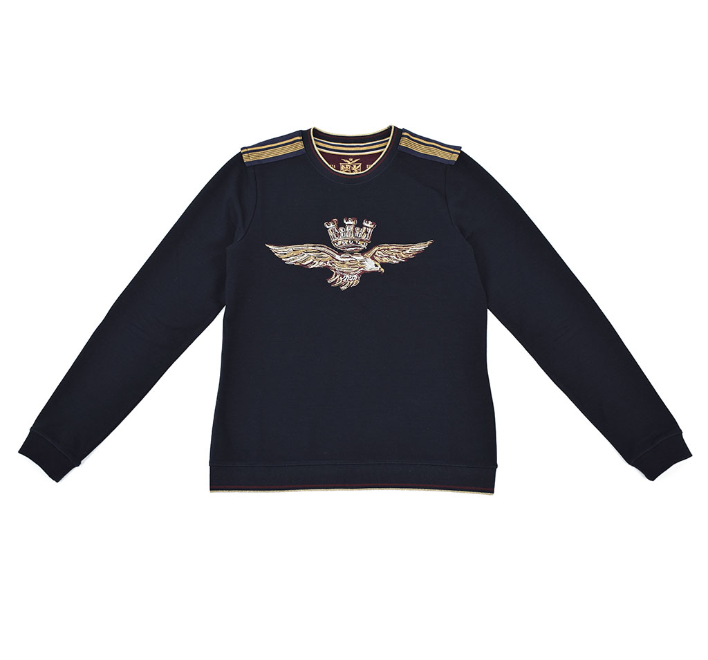 Женский свитшот AERONAUTICA MILITARE FW 19/20 blue navy (FE 1456) 