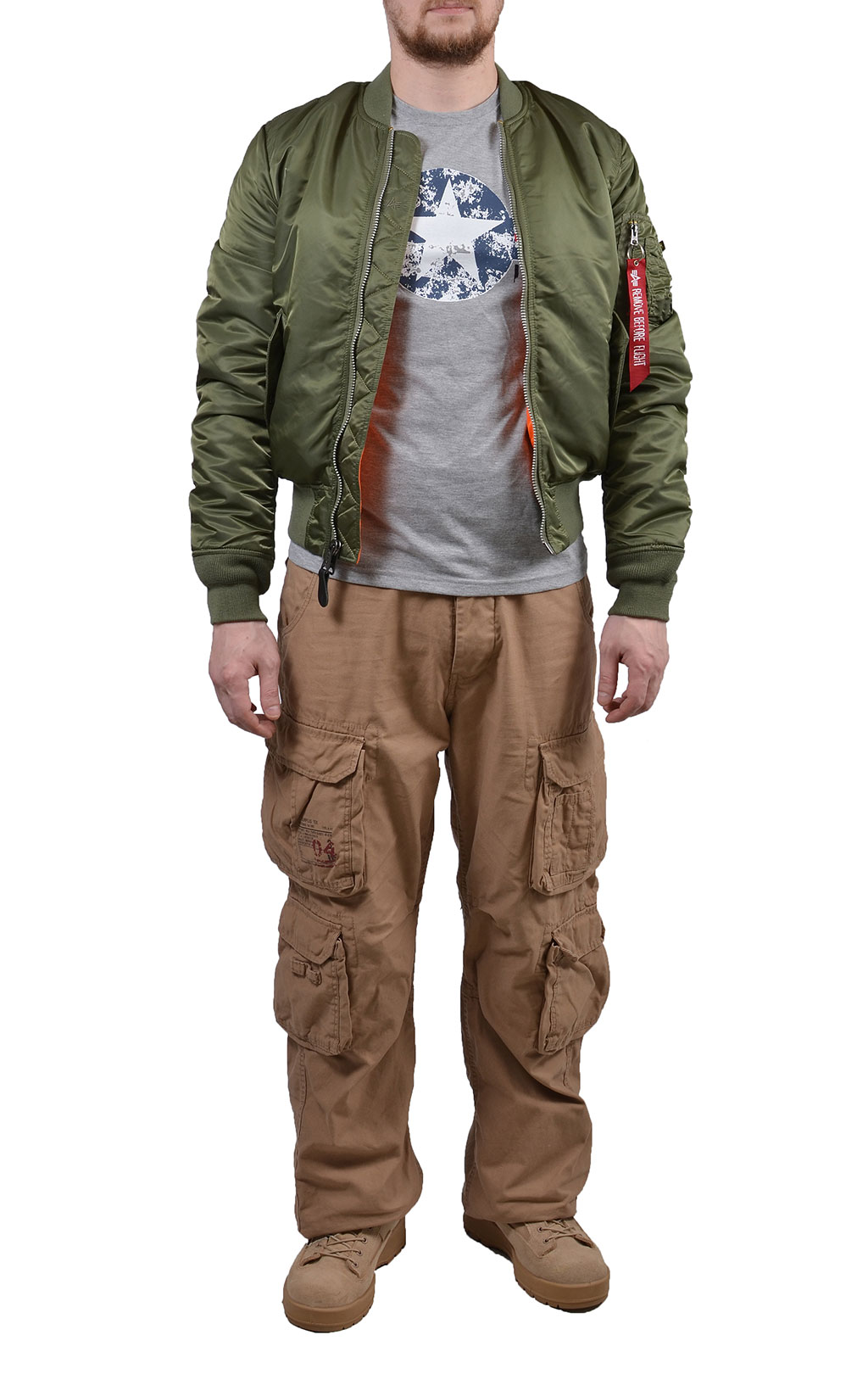 Бомбер ALPHA INDUSTRIES SLIM FIT MA-1 sage green 