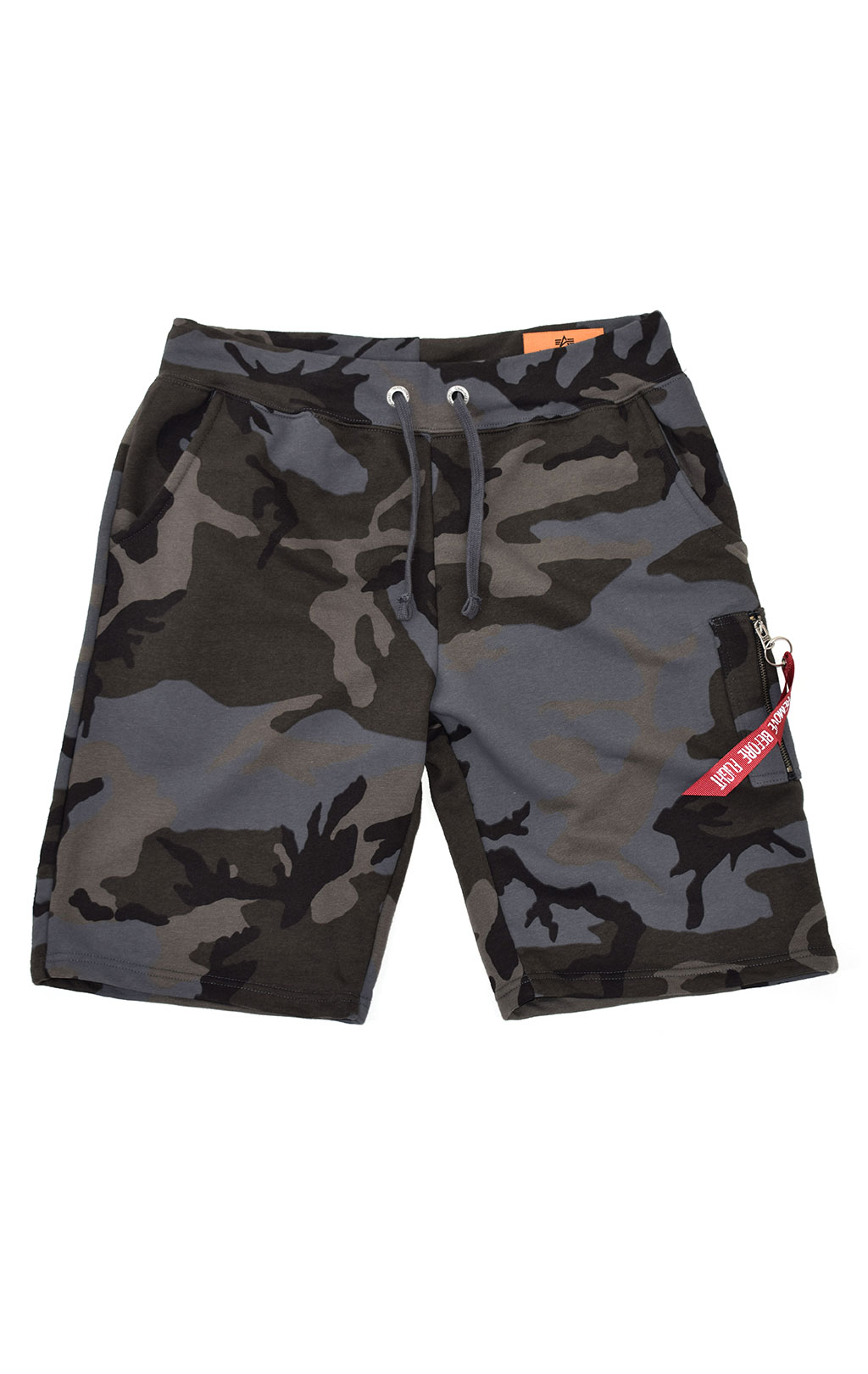 Шорты трикотажные ALPHA INDUSTRIES X-FIT CARGO SHORT black camo 