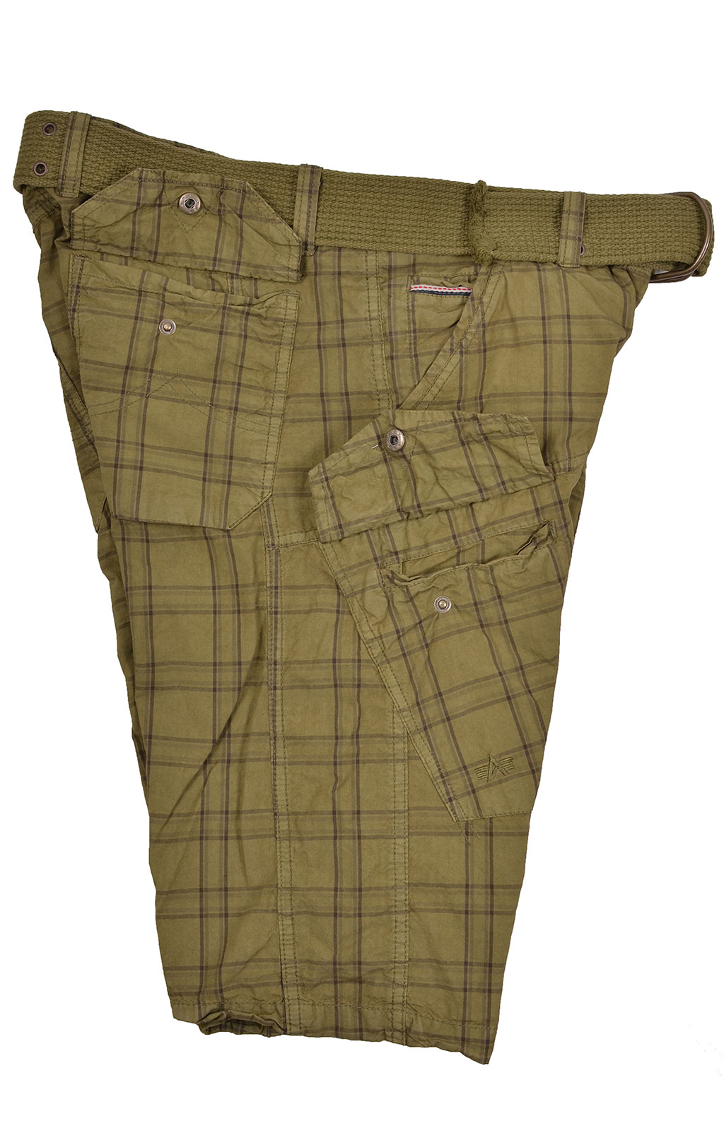 Шорты ALPHA INDUSTRIES CHECKED olive (#131208) 