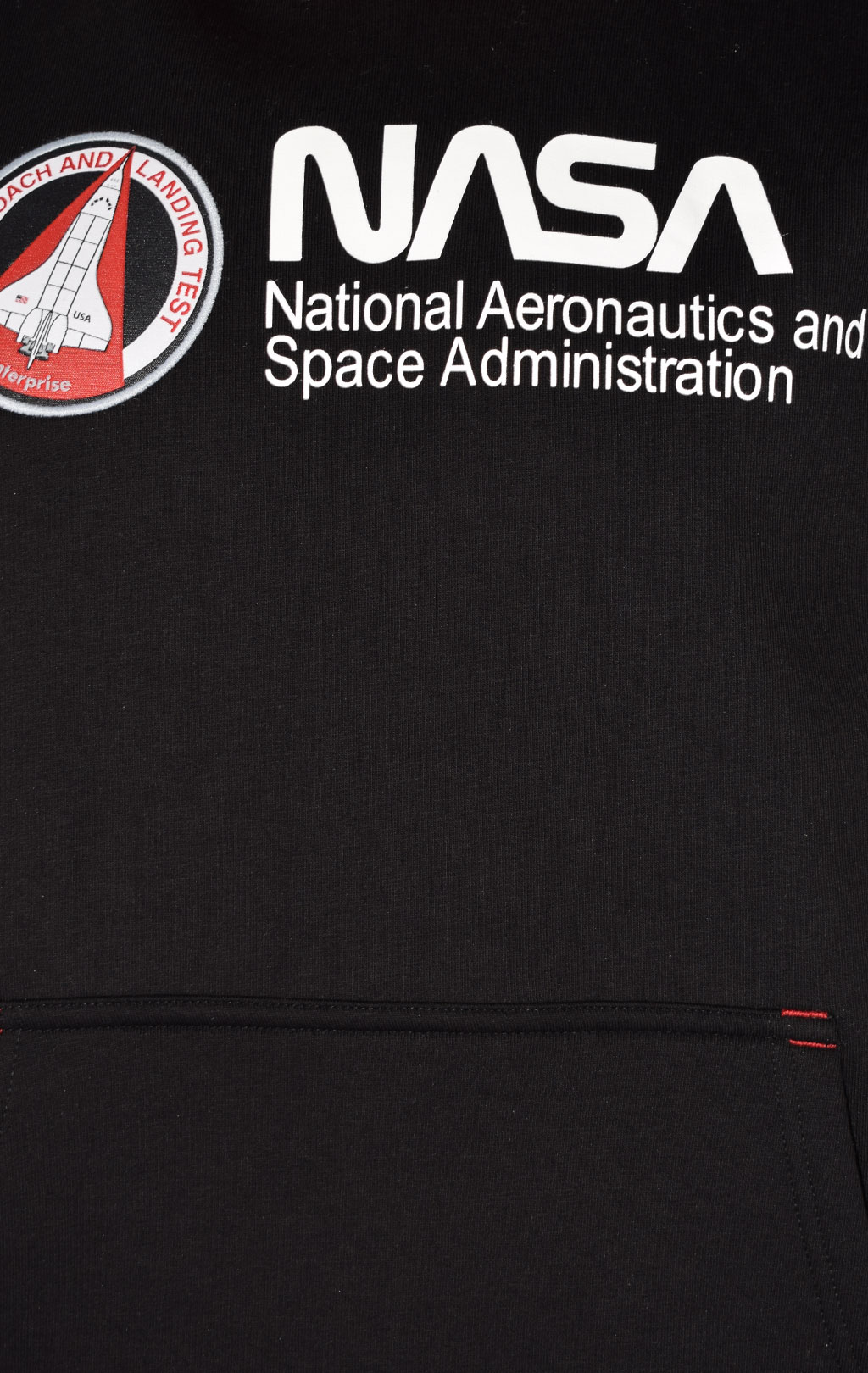 Толстовка ALPHA INDUSTRIES NASA RETRO HOODY black 