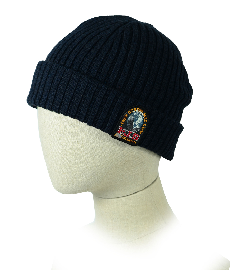 Шапка вязаная PARAJUMPERS RIB HAT navy melange 