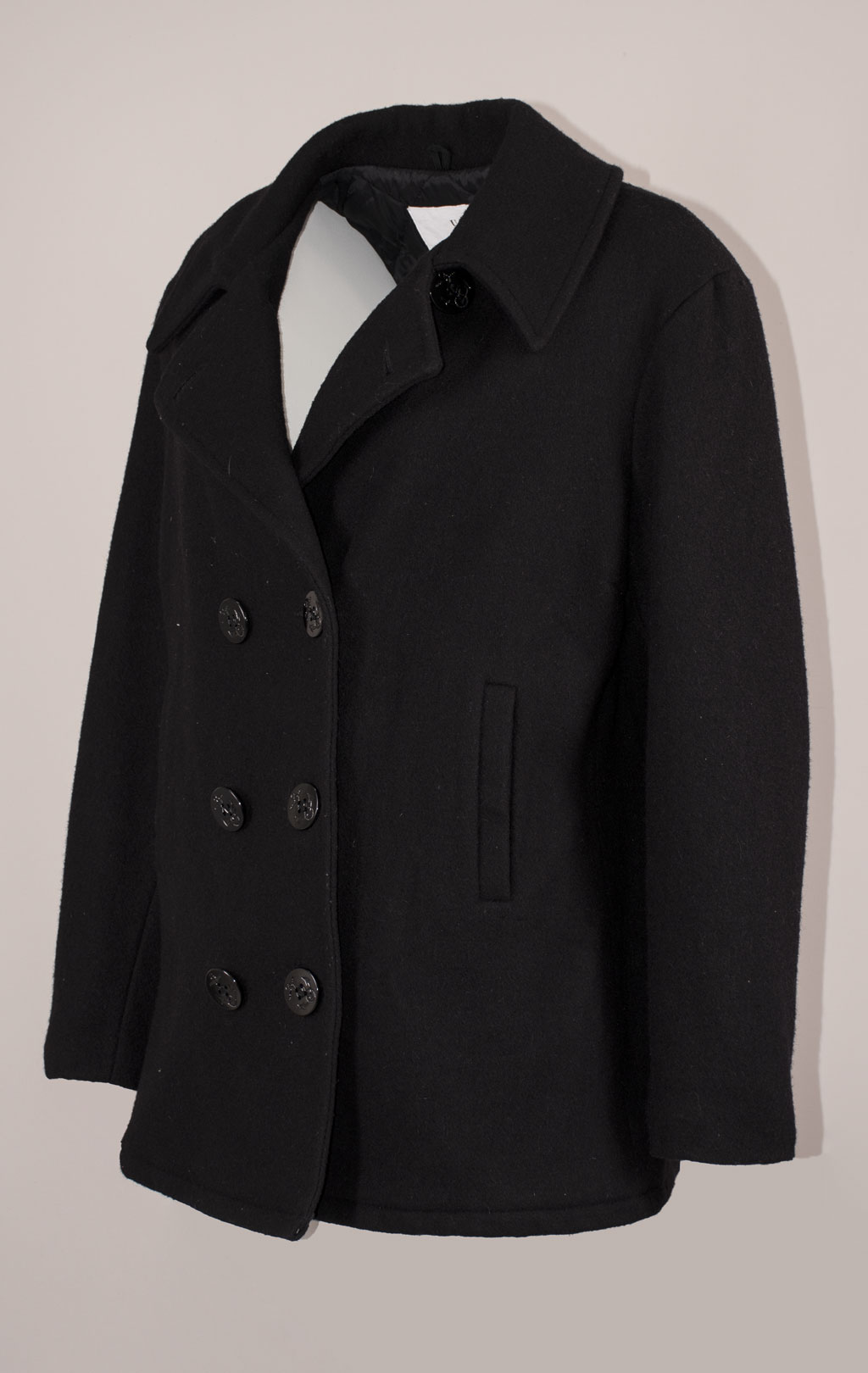 Бушлат морской армейский USN PEA COAT жен. PEACOAT шерсть100% black б/у США