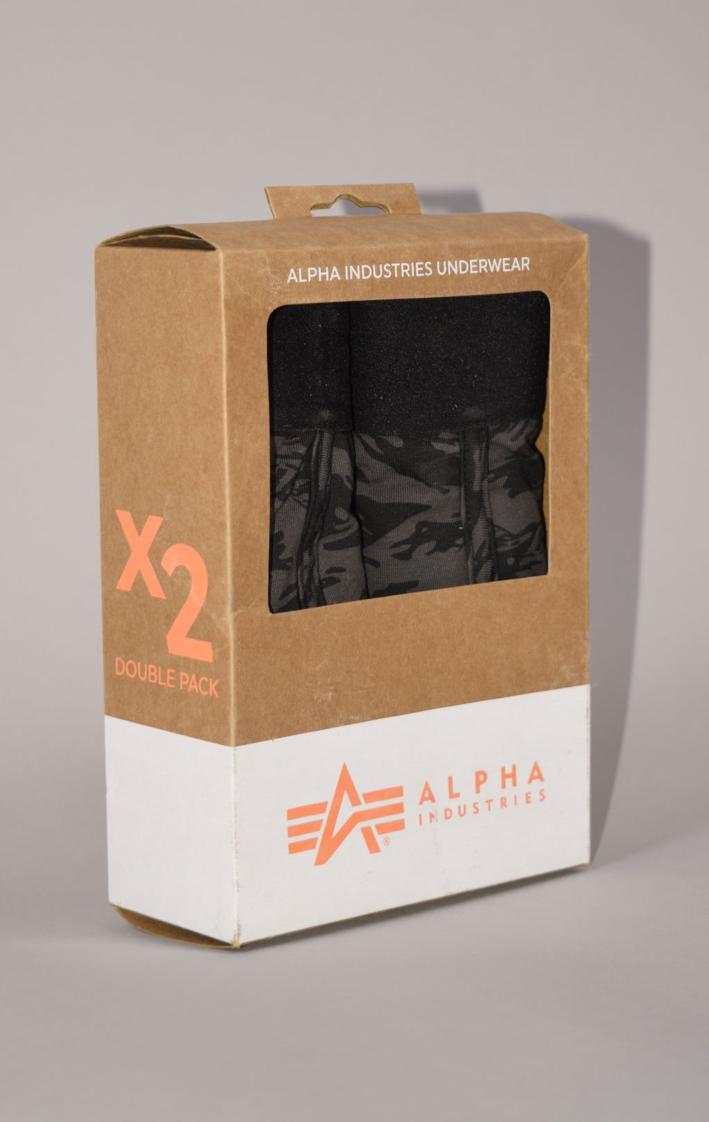 Трусы ALPHA INDUSTRIES GRAPHIC AOP UNDERWEAR (упаковка 2 шт.) black/greyblack 