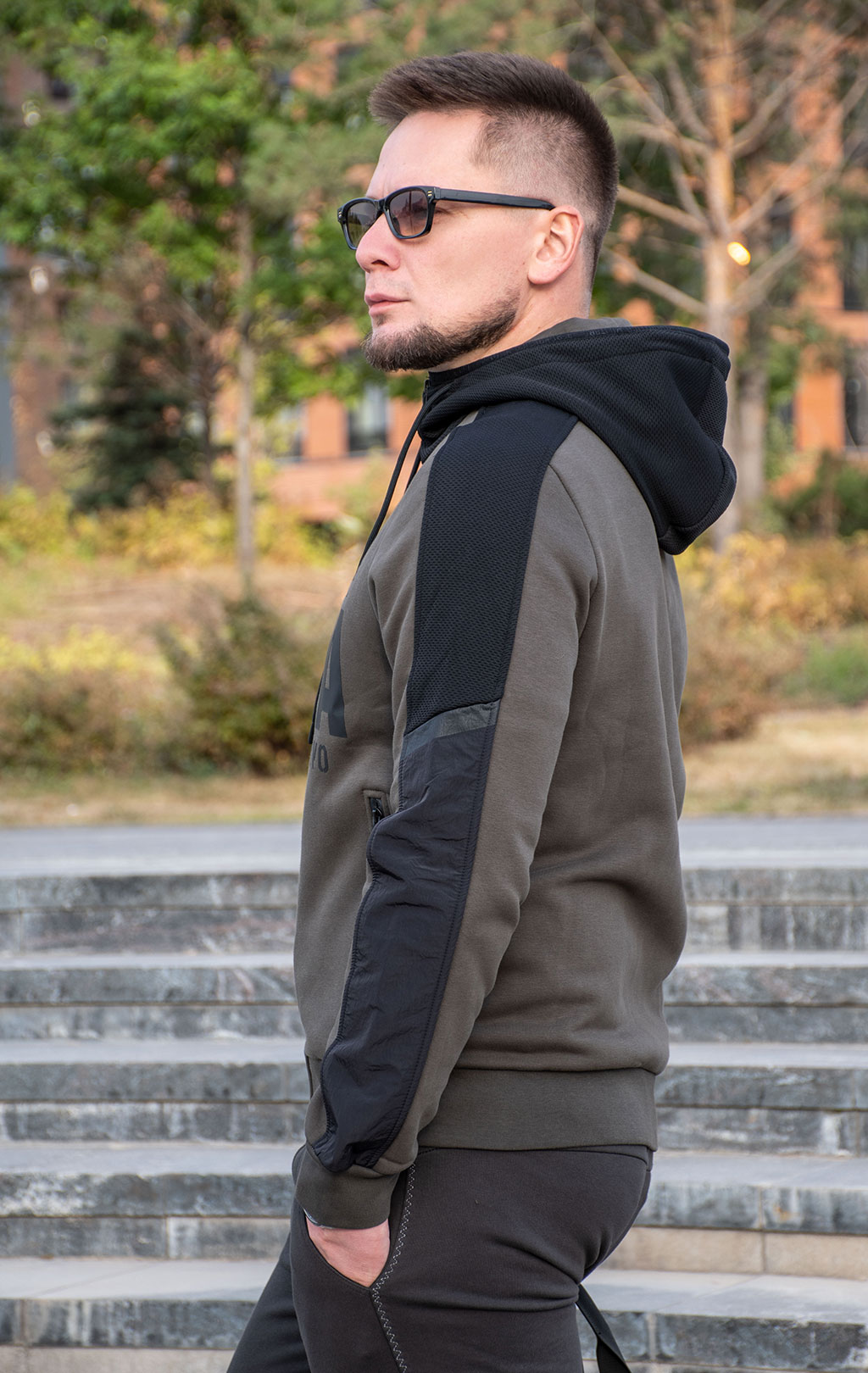 Толстовка с капюшоном AERONAUTICA MILITARE FW 24/25/IT dark musk (AF 496) 