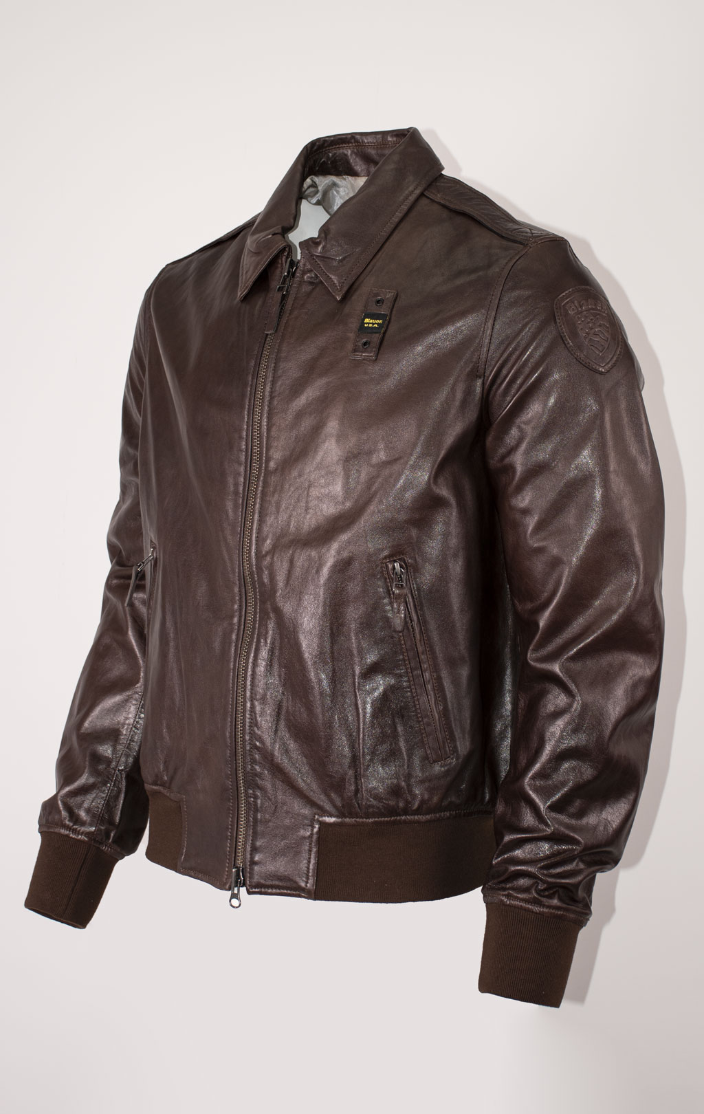 Куртка BLAUER кожа SS 24 m brown (LO2418) 