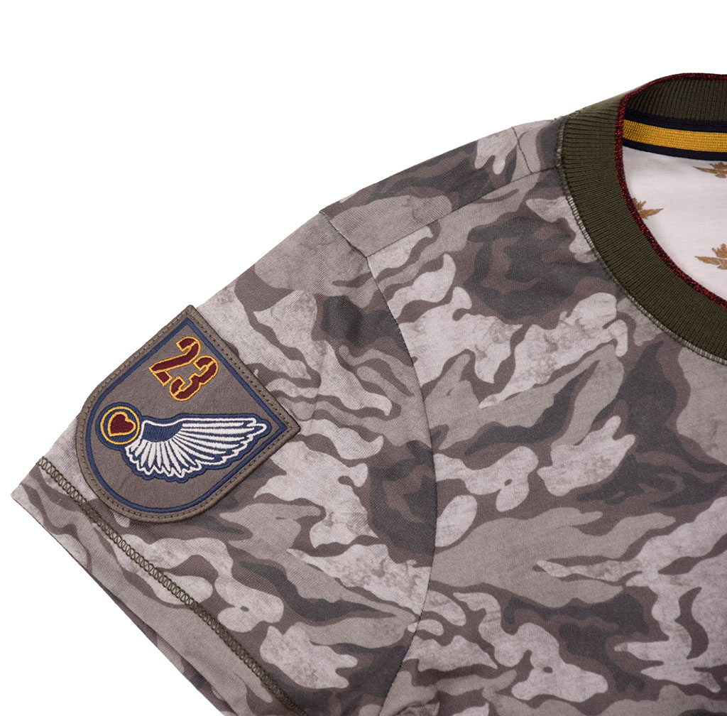 Женская футболка AERONAUTICA MILITARE verde camo (TS 1550) 