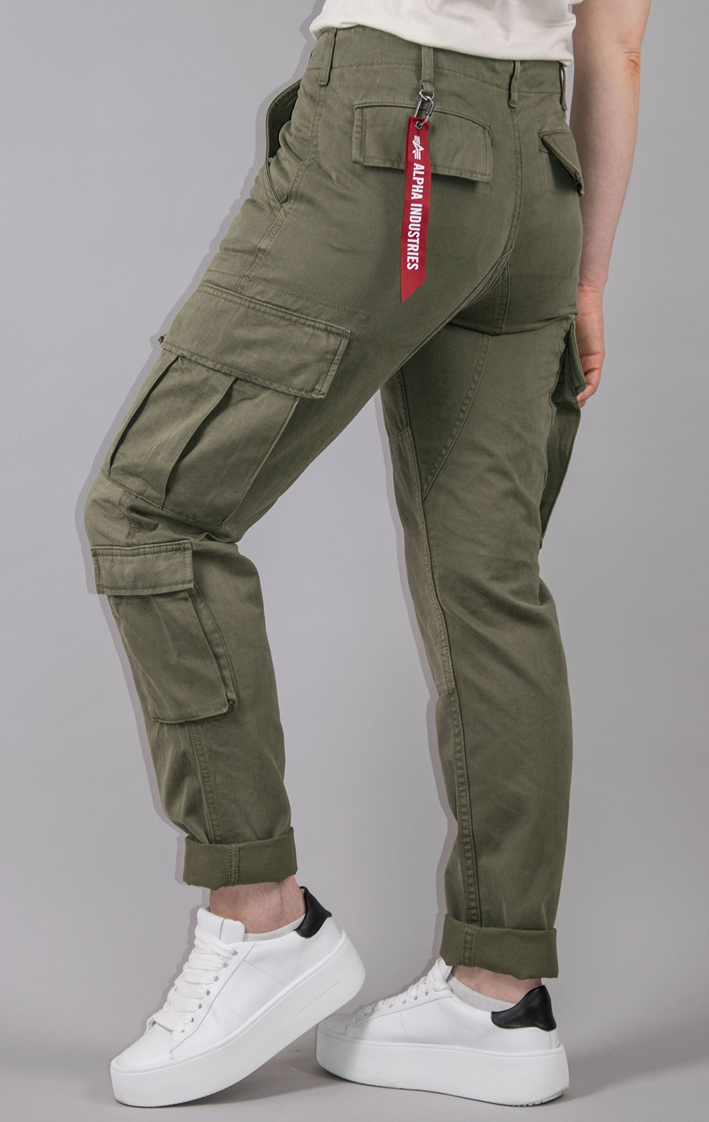 Брюки-карго ALPHA INDUSTRIES ACU PANT плотные dark olive 