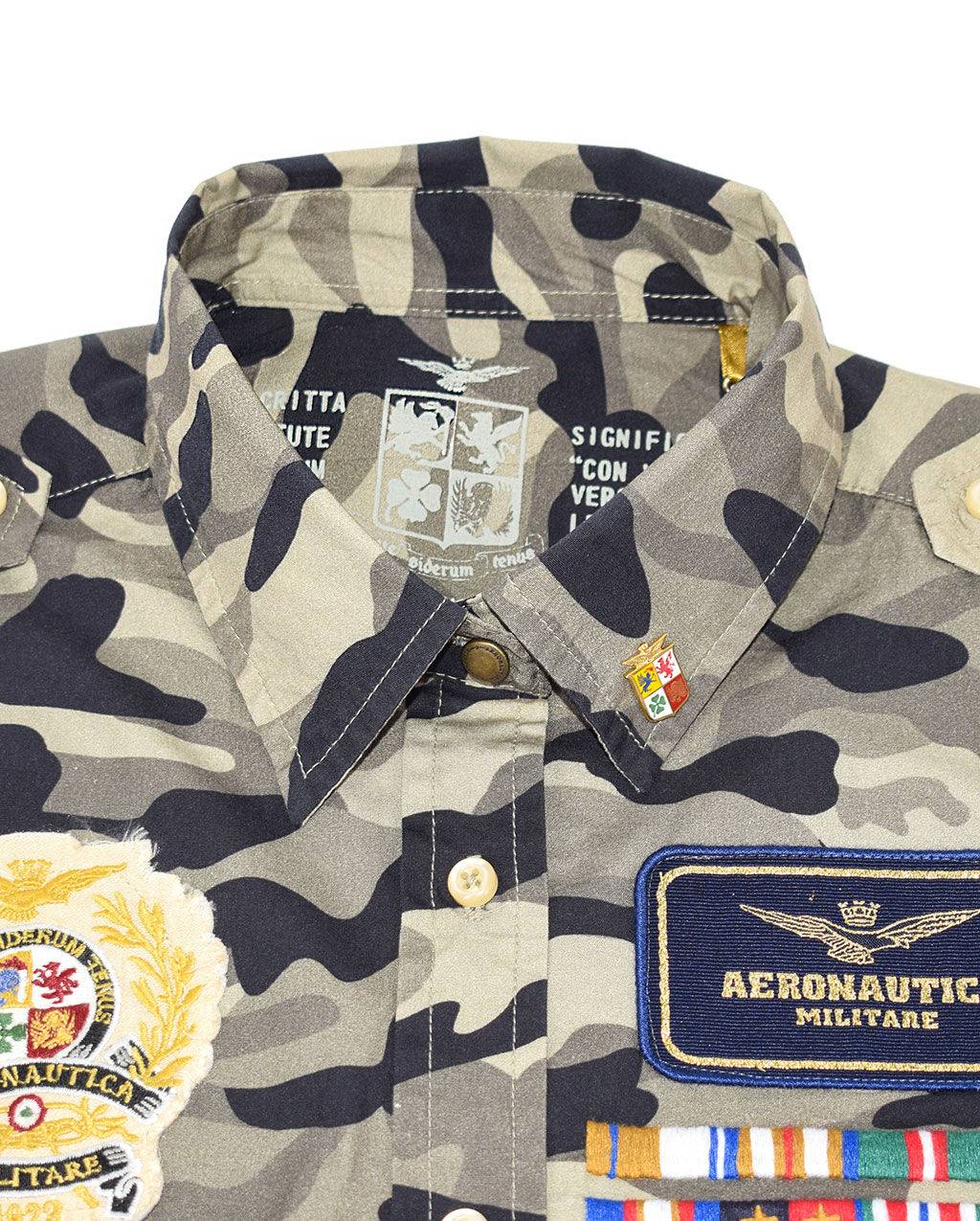 Женская рубашка AERONAUTICA MILITARE SS 20/IN camouflage verde militare (CA 1152) 