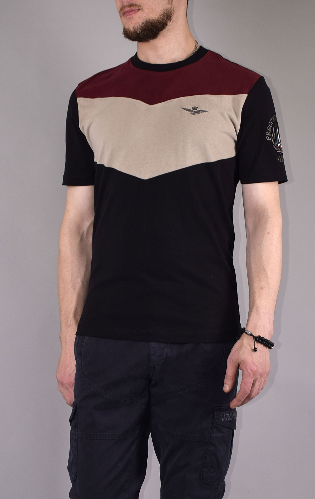 Футболка AERONAUTICA MILITARE FW 19/20 rosso/sabbia/nero (TS 1645) 