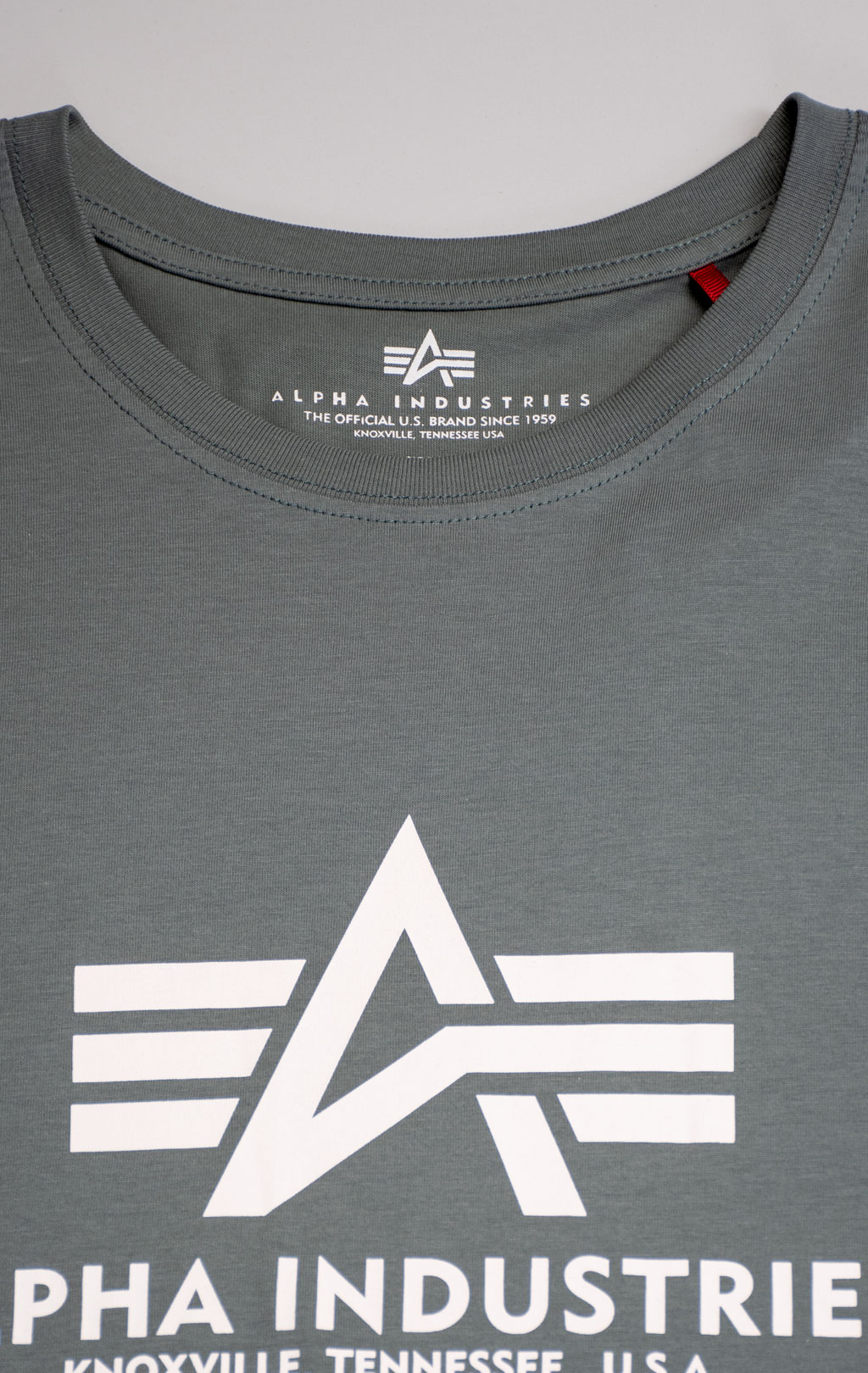 Футболка ALPHA INDUSTRIES BASIC T big size vintage green 