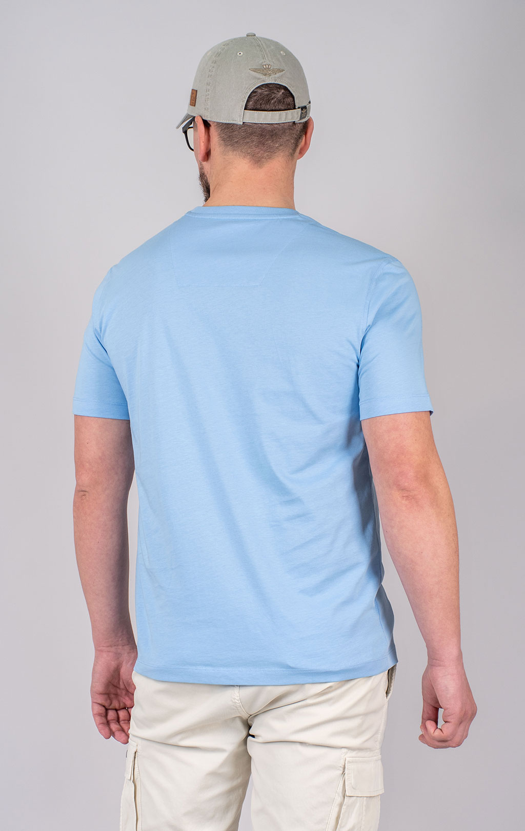Футболка AERONAUTICA MILITARE SS 25 m/TR ice blue (TS 1580) 