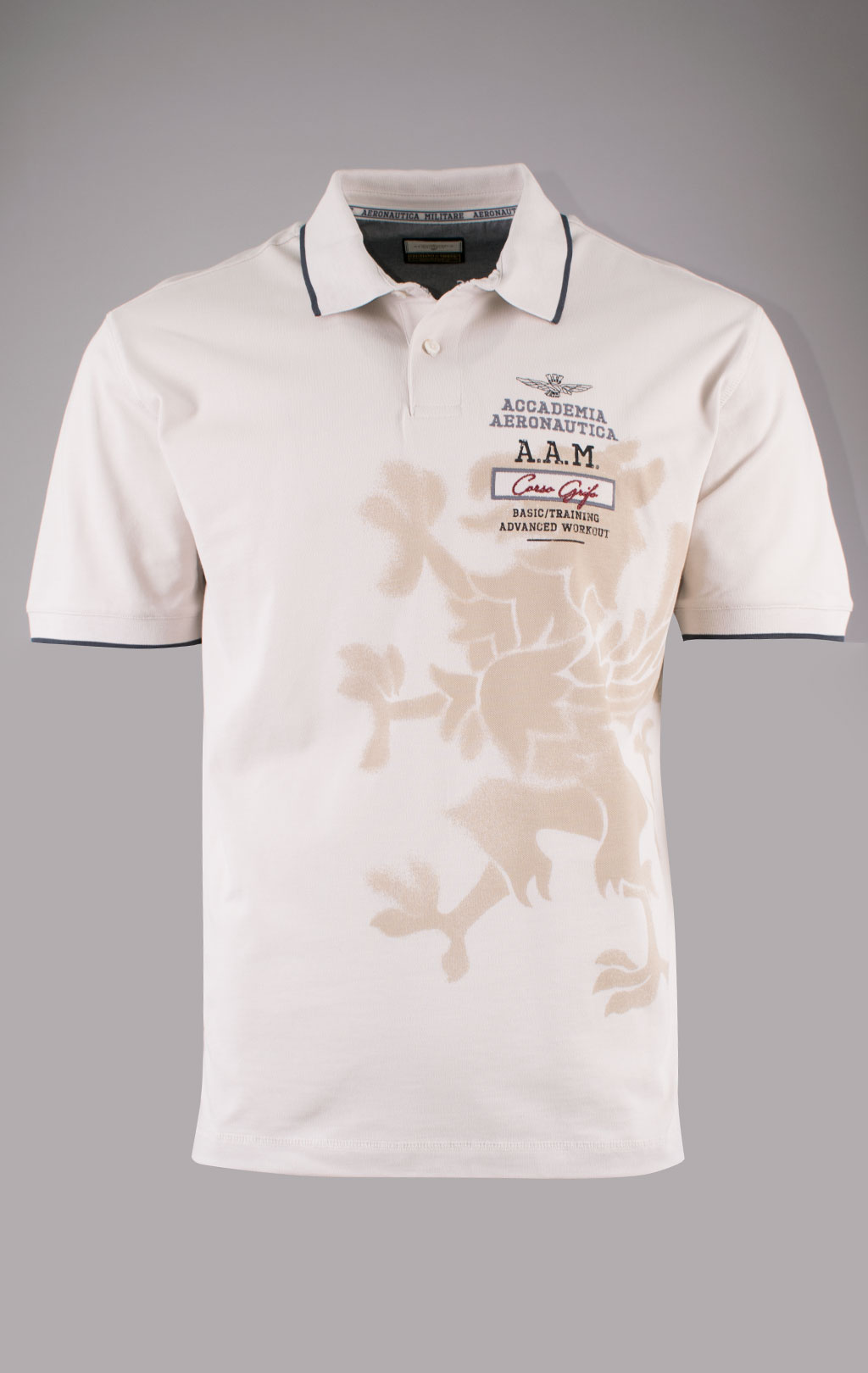 Футболка-поло AERONAUTICA MILITARE GRIFO PRINT SS 24/TR dark ice (PO 1753) 