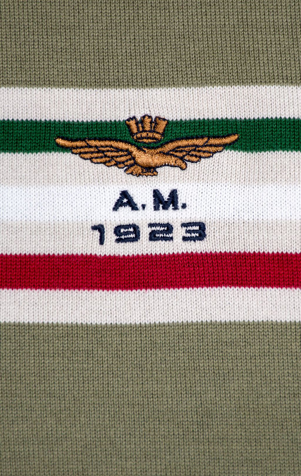 Поло вязаное AERONAUTICA MILITARE SS 26/IN lichen green (PO 1912) 