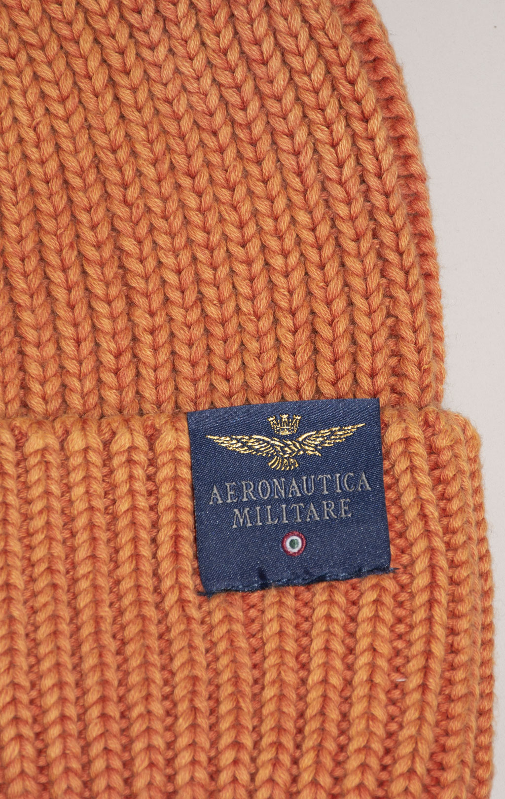 Шапка вязаная AERONAUTICA MILITARE FW 24/25/CN orange washed (CU 072) 