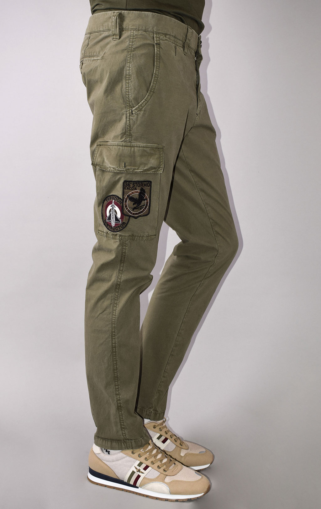 Брюки-карго AERONAUTICA MILITARE big size SS 21/AL green (PA 1437) 