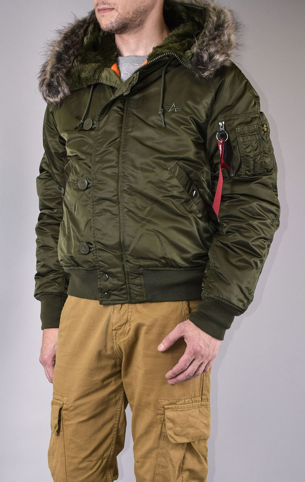 Аляска короткая ALPHA INDUSTRIES VF 59 N-2B dark green 