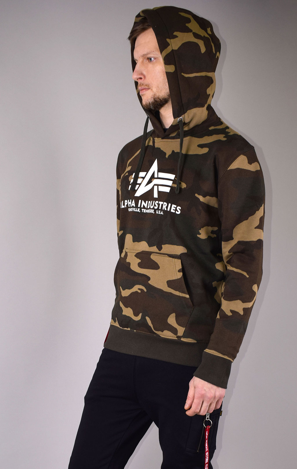 Толстовка ALPHA INDUSTRIES BASIC HOODY camo woodland 65 