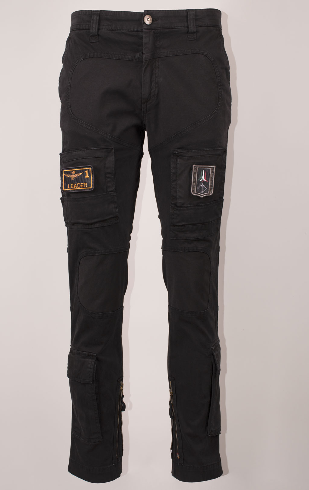 Брюки-карго AERONAUTICA MILITARE ANTI-G плотные FW 24/25/AL jet black (PA 1557) 
