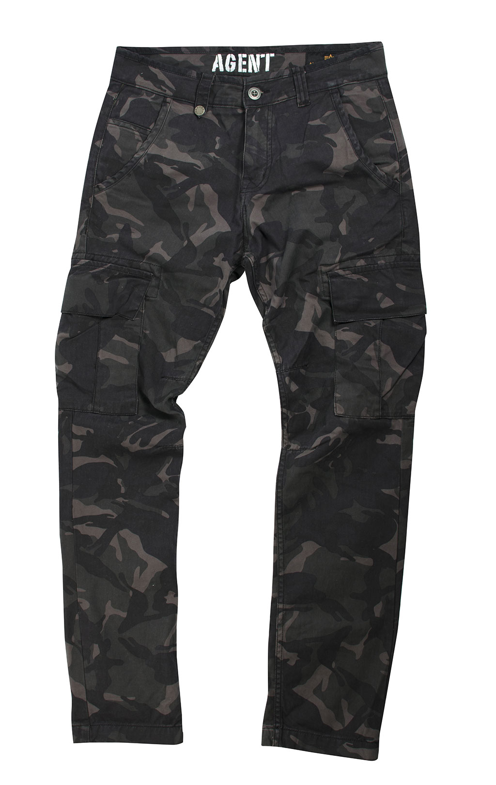 Брюки-карго ALPHA INDUSTRIES AGENT C black camo 