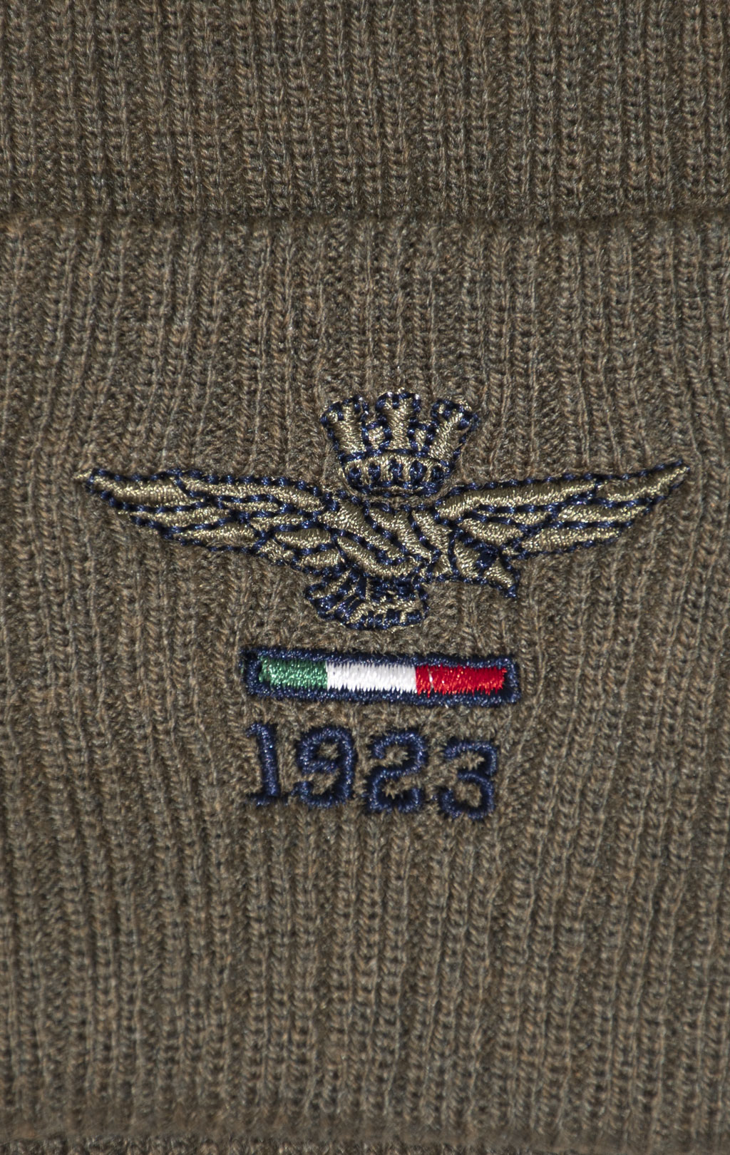 Шапка вязаная AERONAUTICA MILITARE FW 24/25/CN dark military (CU 070) 