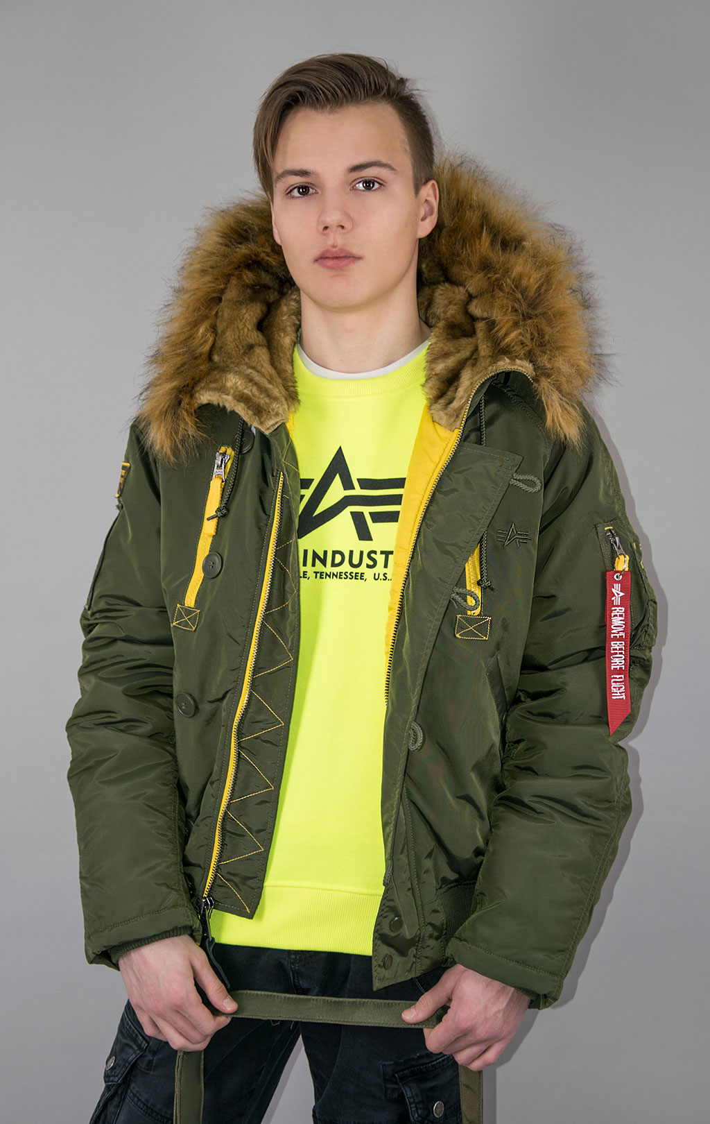 Аляска короткая ALPHA INDUSTRIES PPS N-2B dark green 