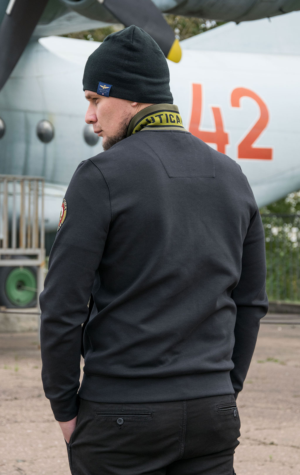 Олимпийка AERONAUTICA MILITARE big size FW 21/22/TR jet black (FE 1634) 