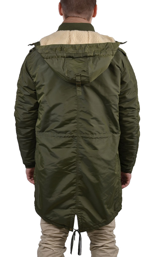 Куртка-парка ALPHA INDUSTRIES FISHTAIL TT 2in1 green dark 