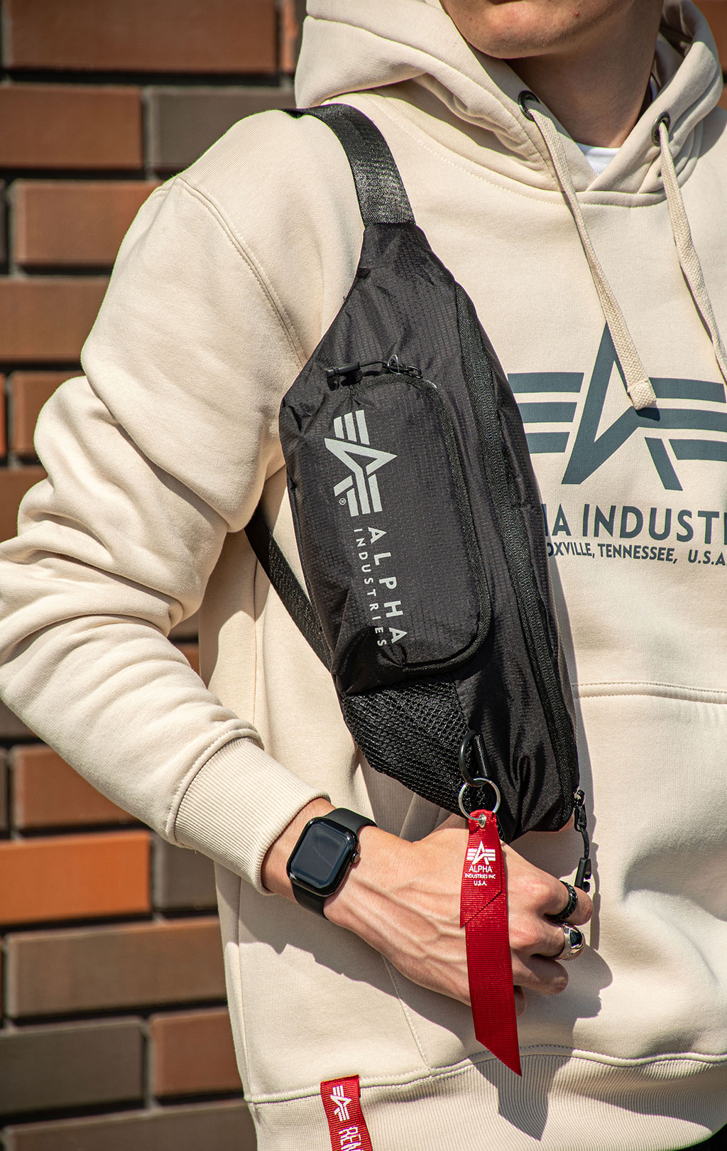 Сумка поясная ALPHA INDUSTRIES PACKABLE WAIST BAG black 