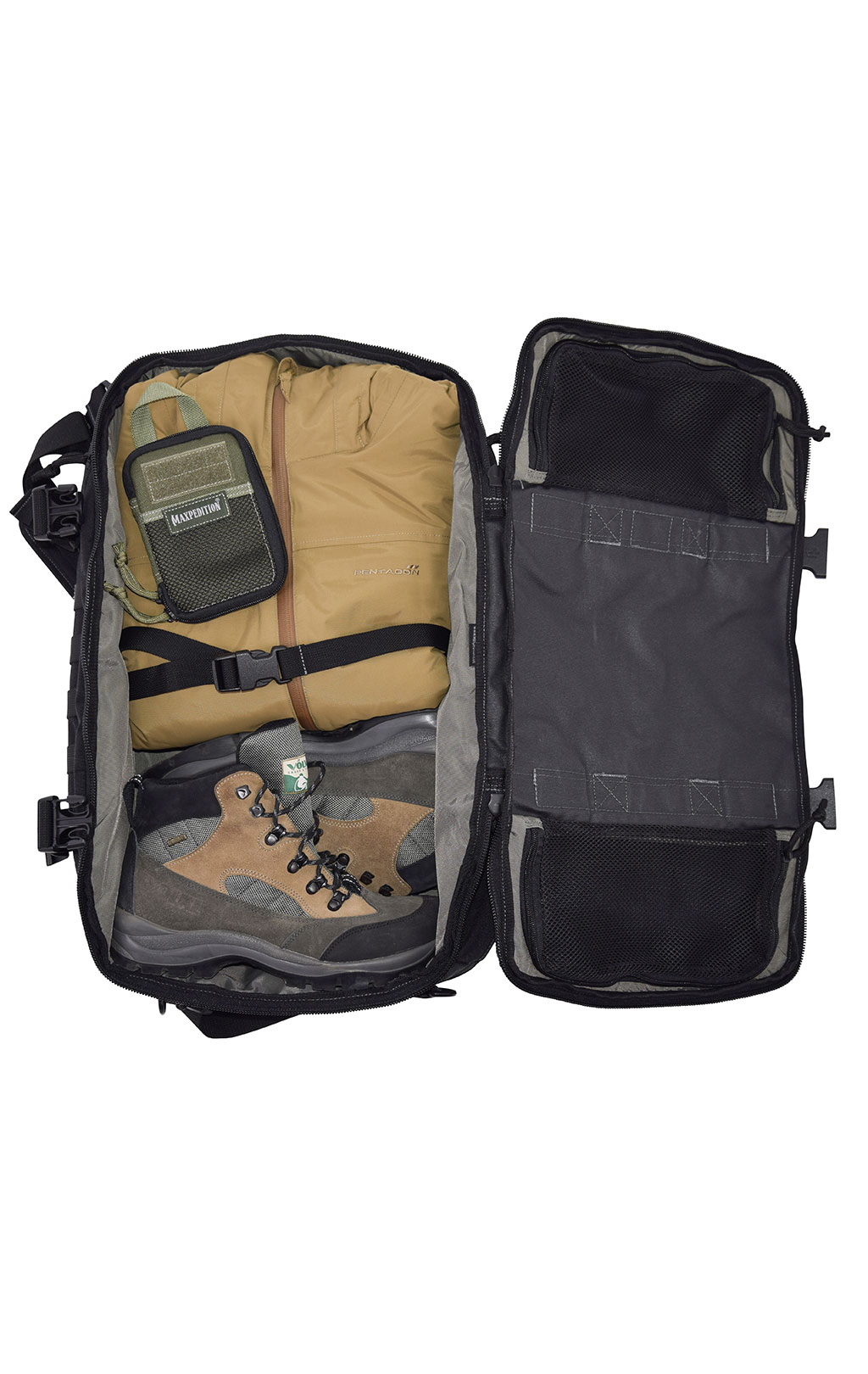 Сумка-рюкзак тактическая Maxpedition FLIEGERDUFFEL ADVENTURE 55x35x15 black 