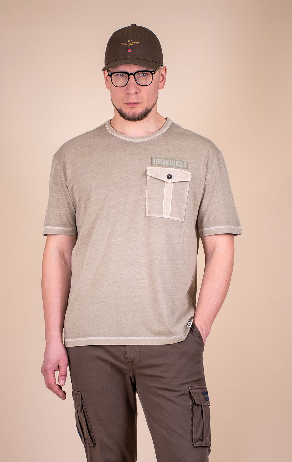 Футболка AERONAUTICA MILITARE SS 26/IN winter twig (TS 2514) 