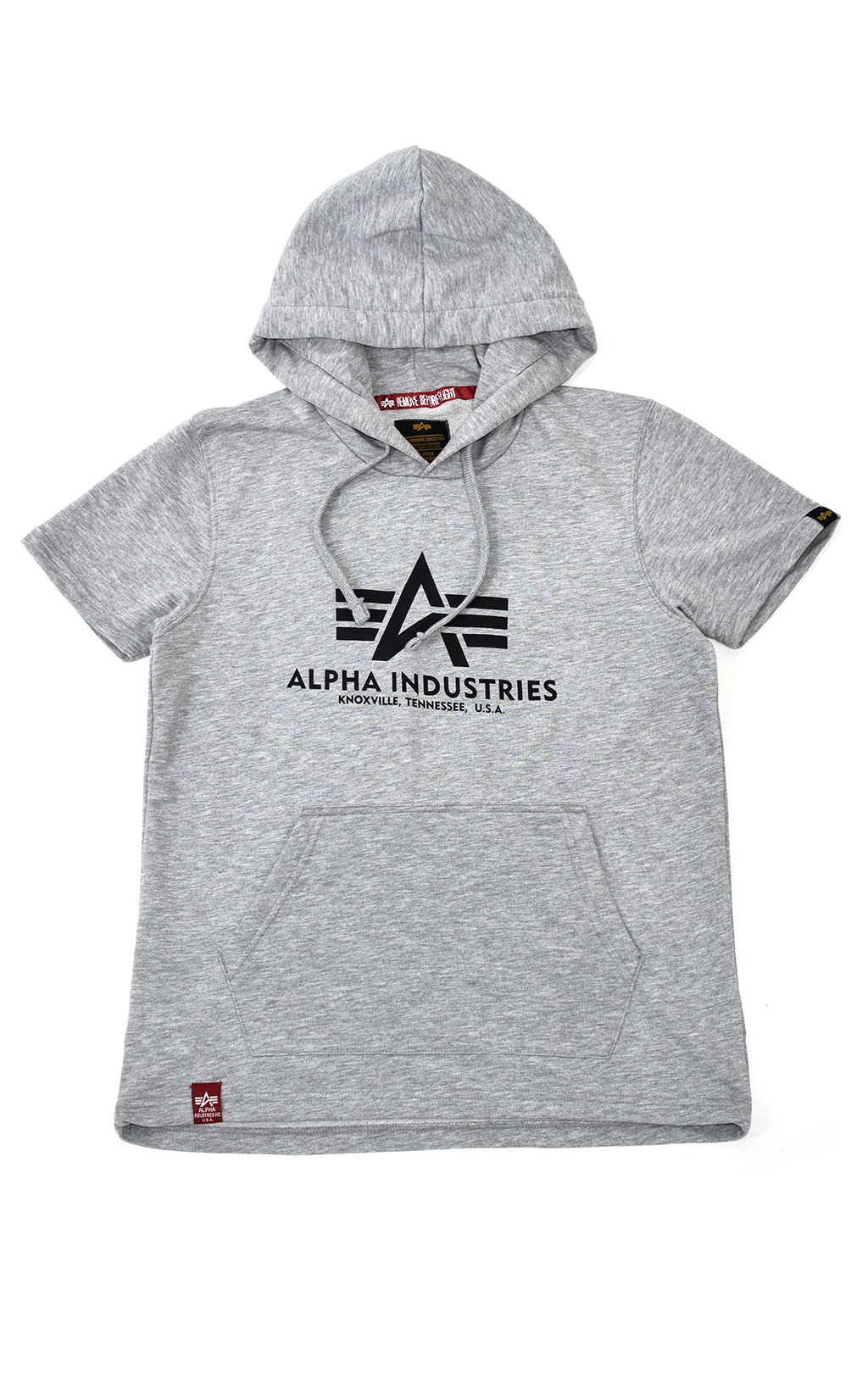 Футболка с капюшоном ALPHA INDUSTRIES BASIC T Hooded grey heather 