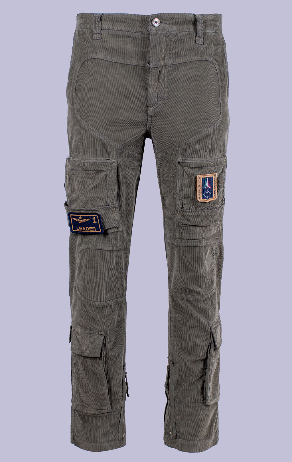 Брюки-карго AERONAUTICA MILITARE ANTI-G вельвет FW 26/27/AL tea leaf (PA 1664) 