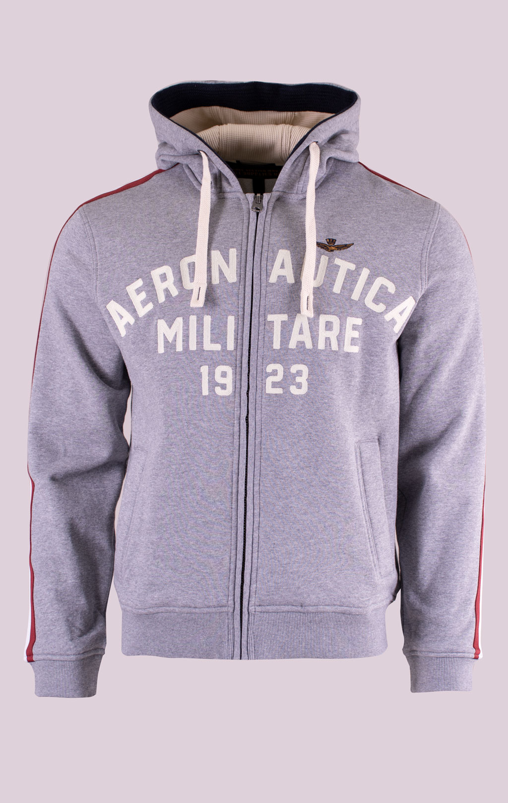 Толстовка с капюшоном AERONAUTICA MILITARE SS 26/BD grigio melange (FE 2070) 