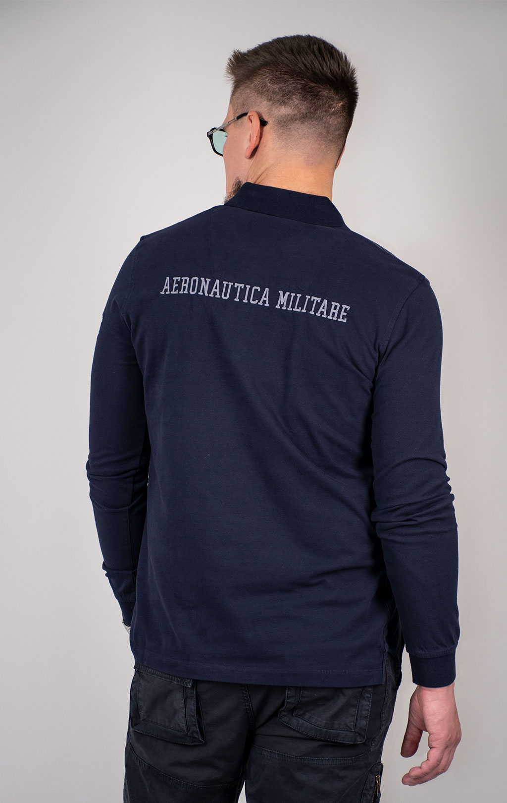 Поло-лонгслив AERONAUTICA MILITARE FW 24/25/TR dark blue (PO 1820) 