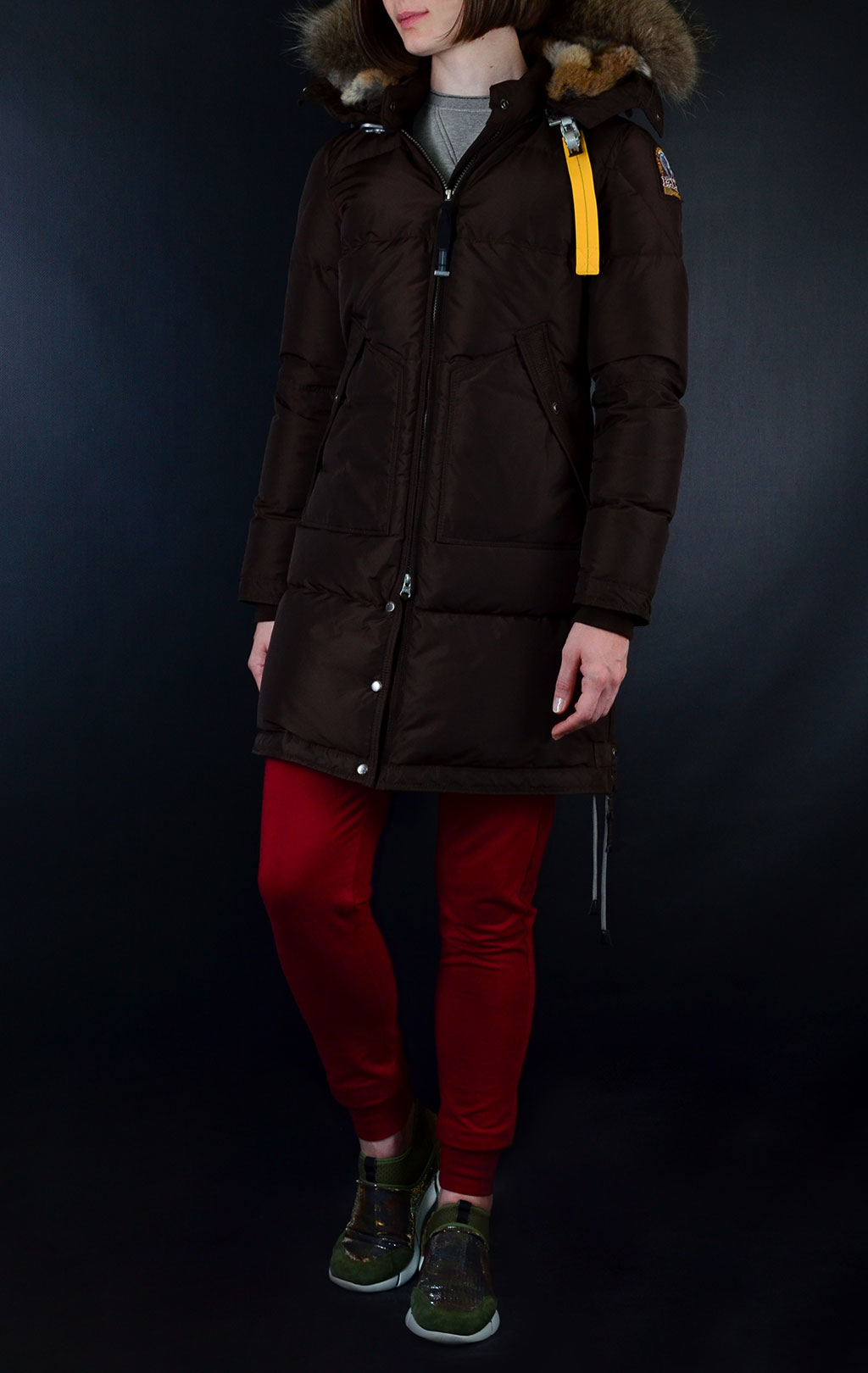 Женская куртка-пуховик PARAJUMPERS LONG BEAR brown 
